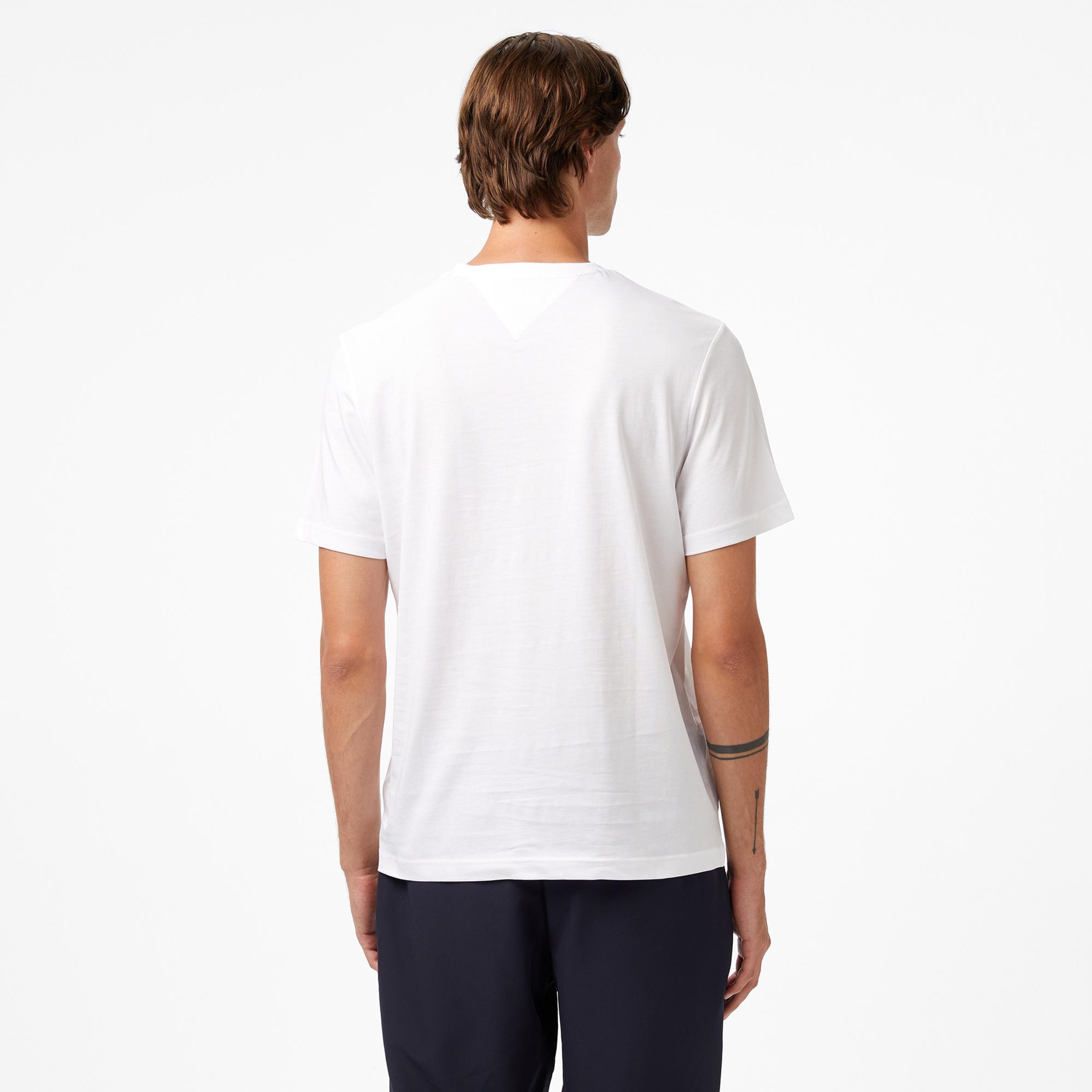 Tommy Hilfiger Stack Erkek Beyaz T-Shirt