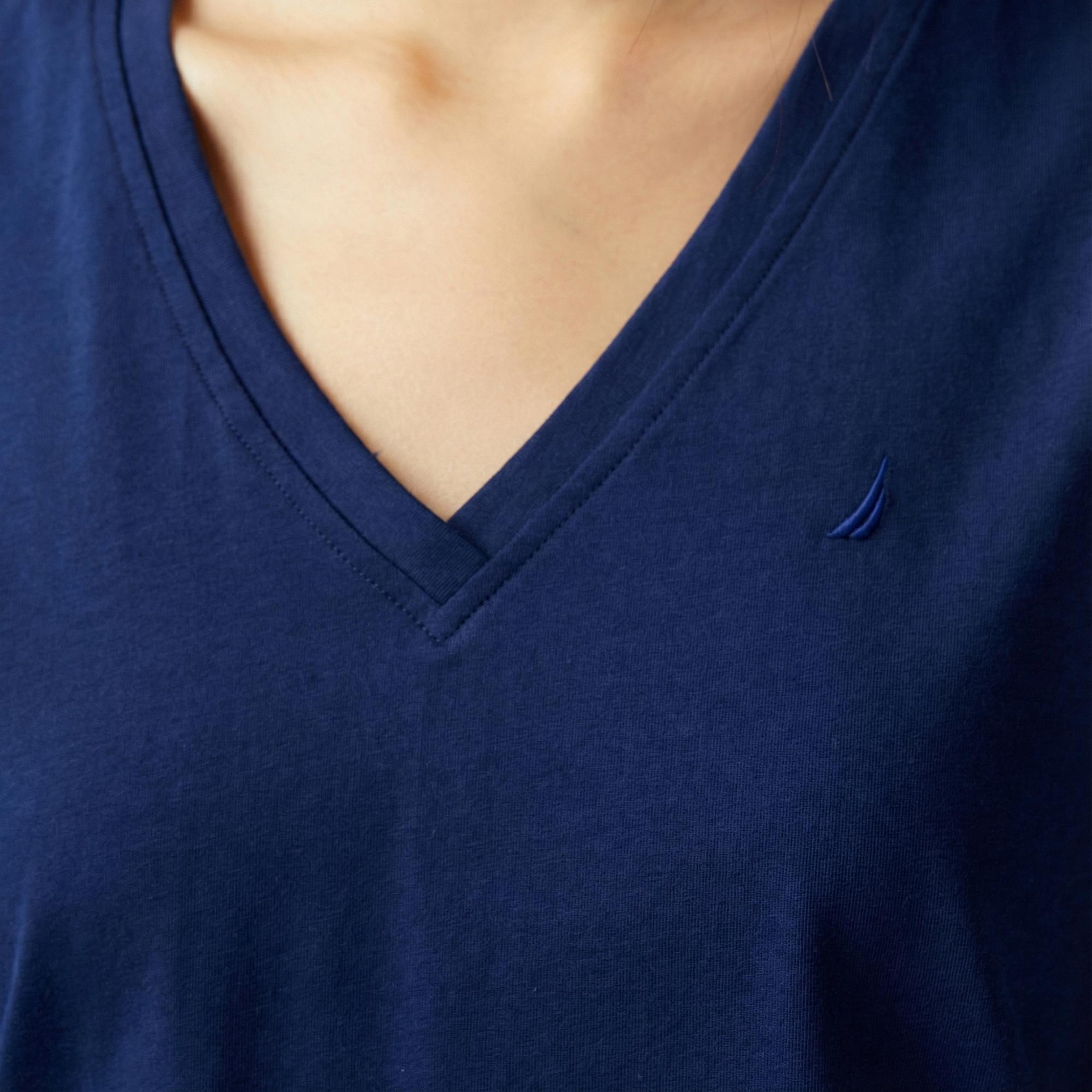 Nautica Kadın Lacivert Regular Fit T-Shirt