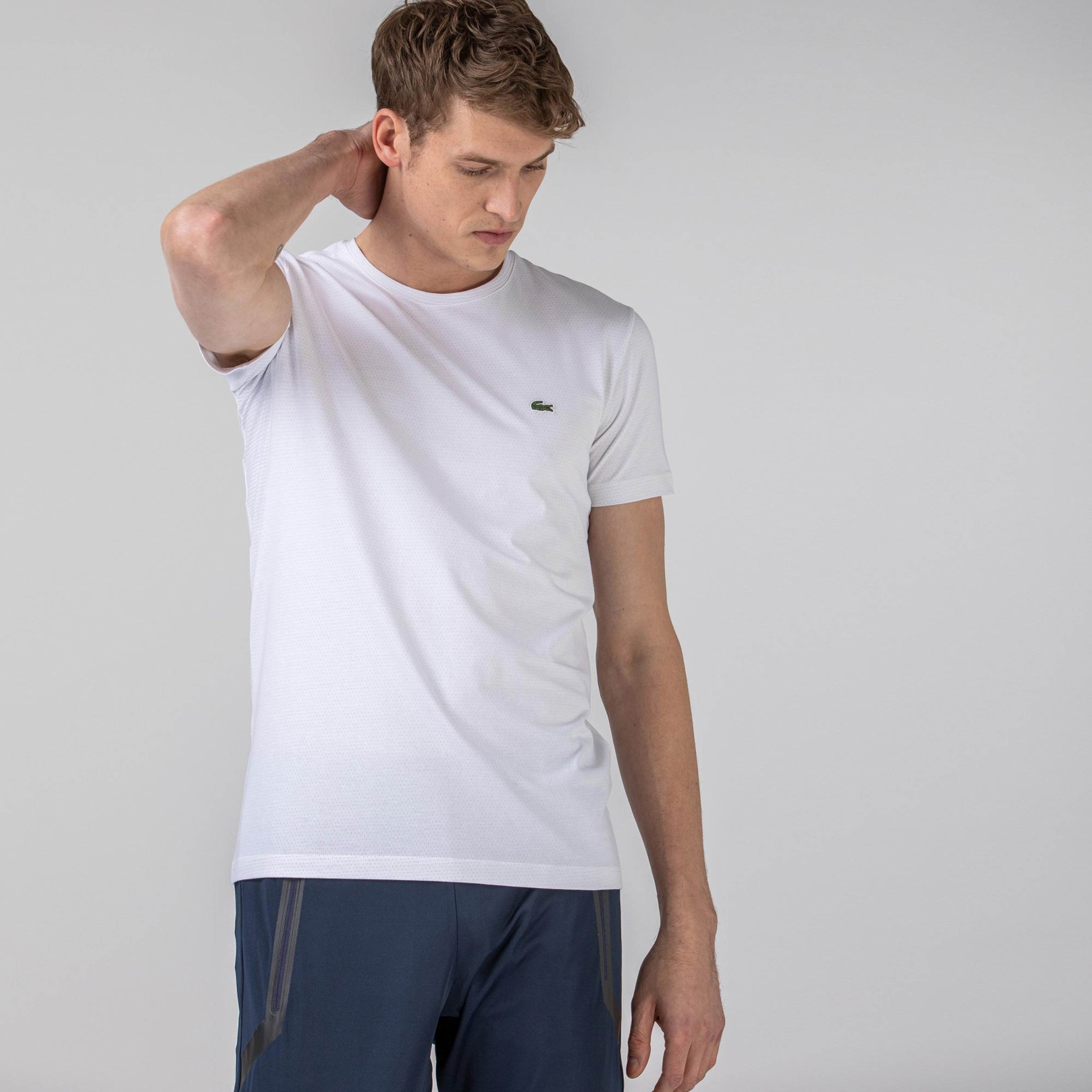 Lacoste Erkek Slim Fit Bisiklet Yaka Beyaz T-Shirt