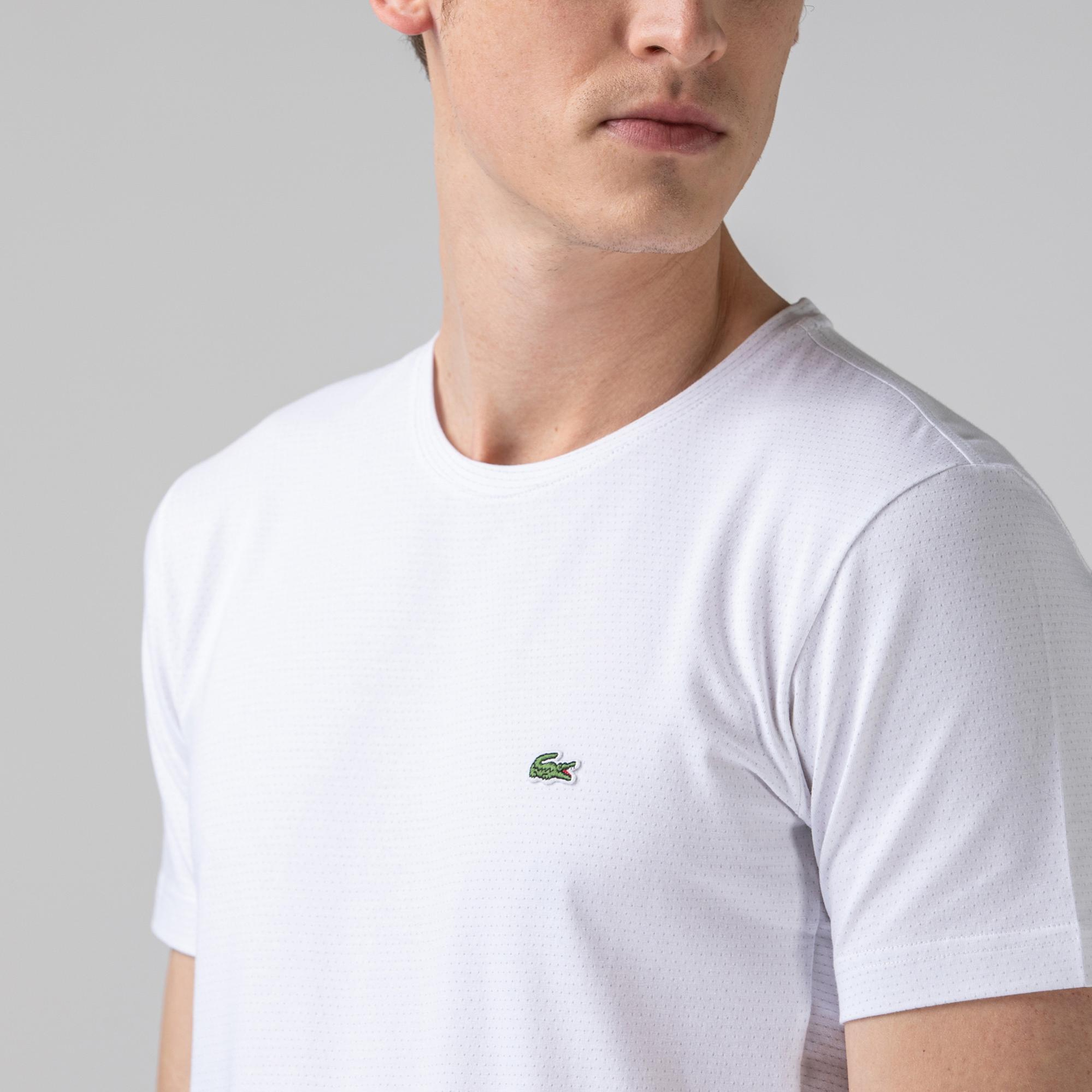 Lacoste Erkek Slim Fit Bisiklet Yaka Beyaz T-Shirt