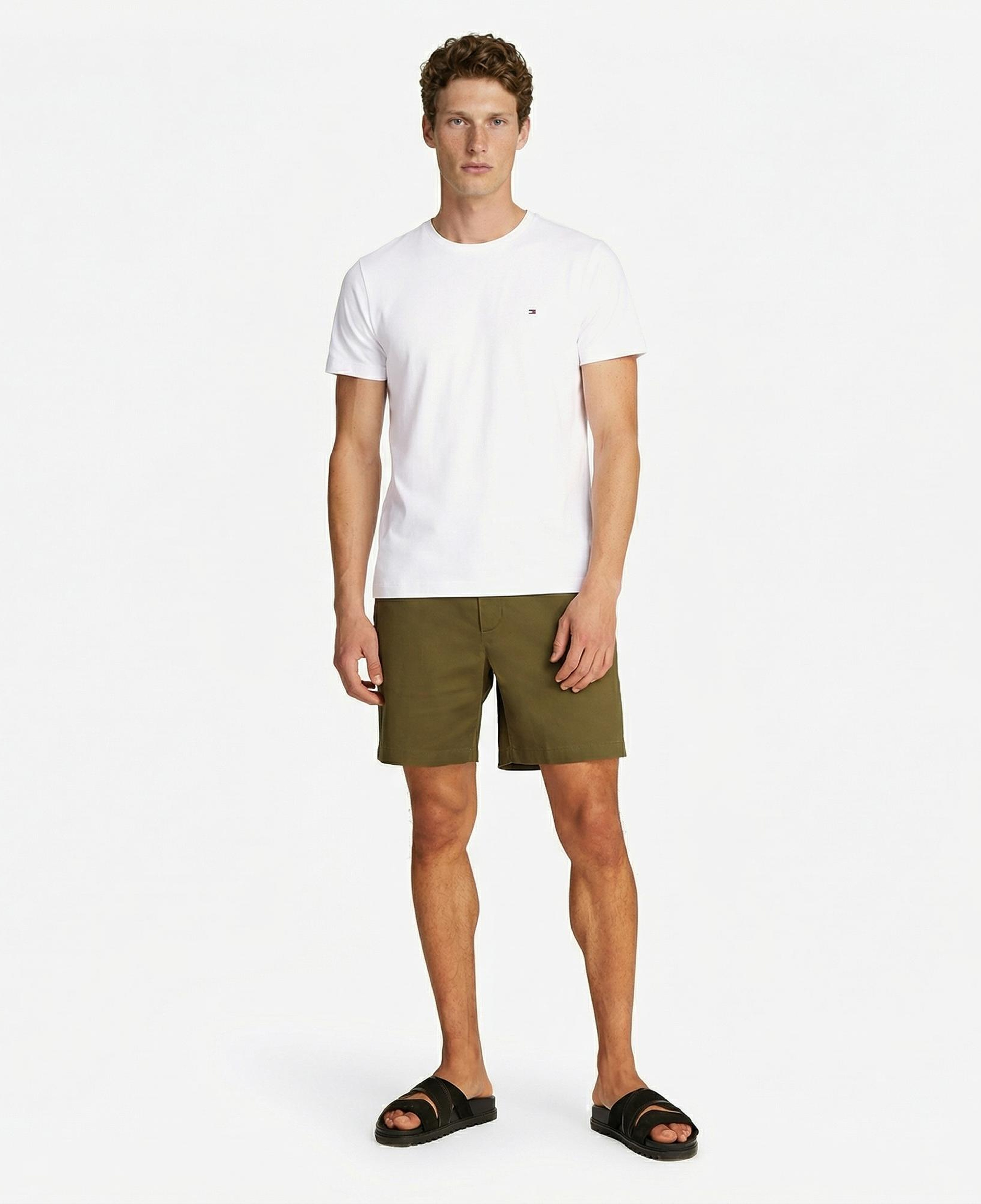 Tommy Hilfiger Elevated Essentials Erkek Beyaz T-Shirt
