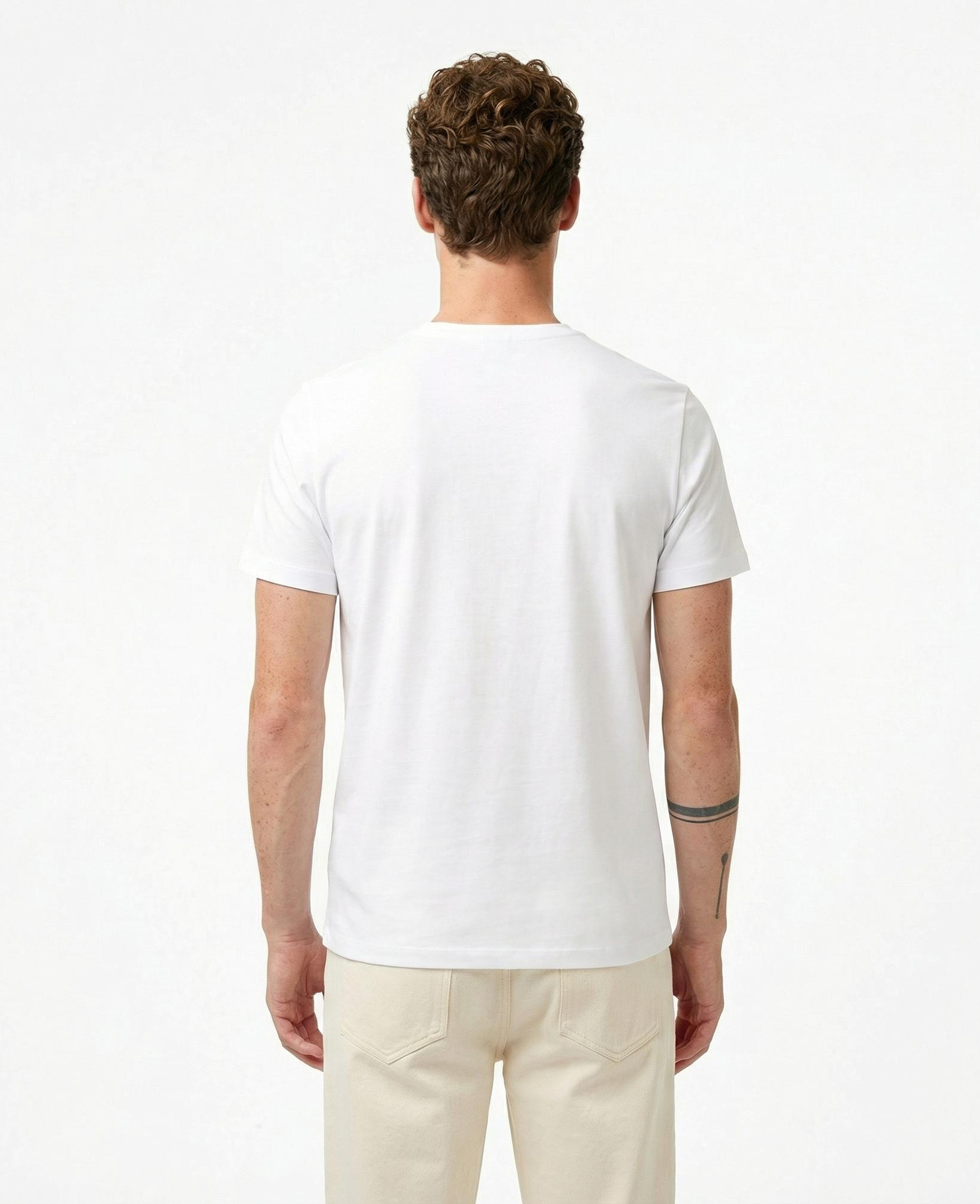 Tommy Hilfiger Elevated Essentials Erkek Beyaz T-Shirt