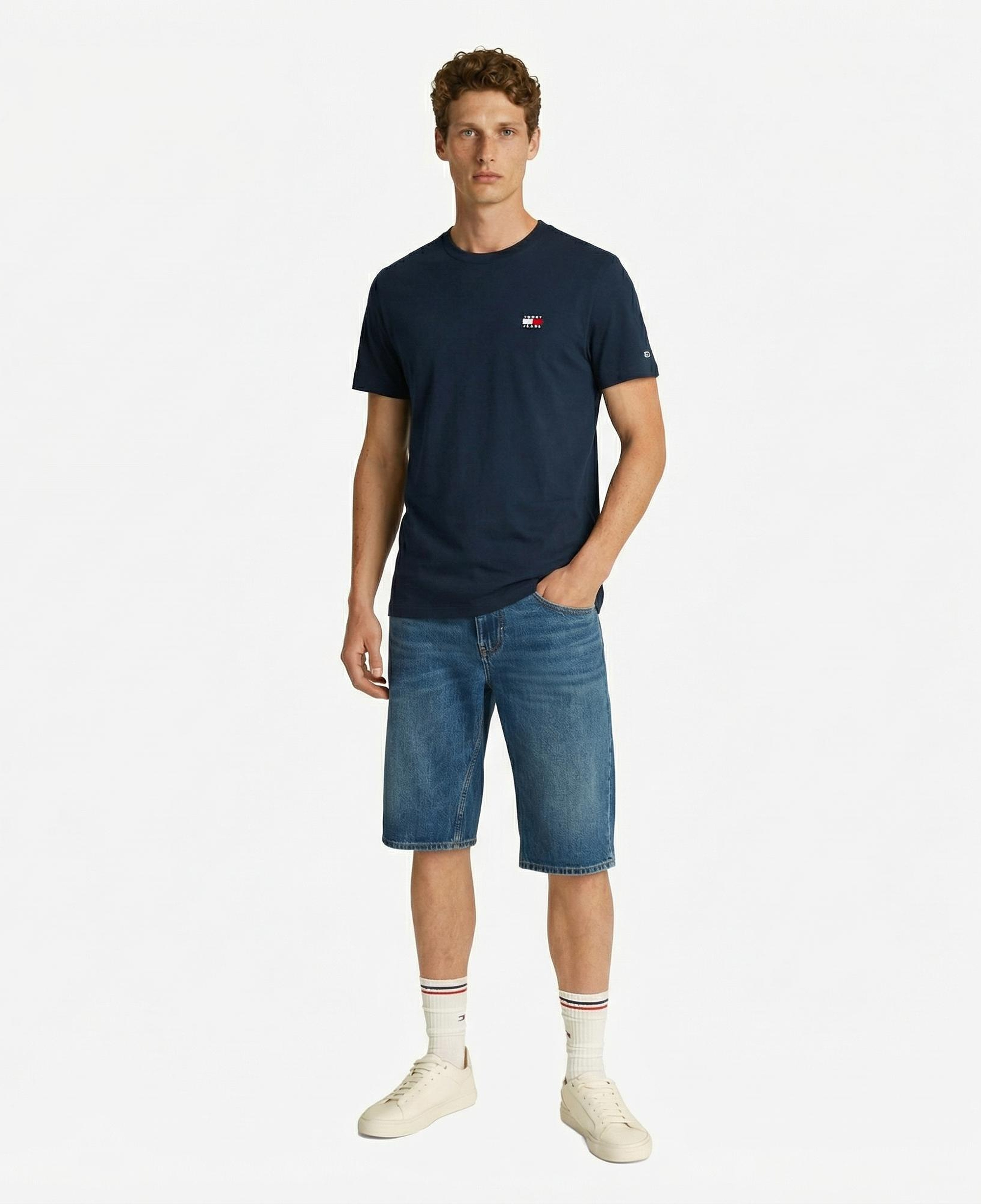 Tommy Hilfiger Badge Erkek Lacivert T-Shirt