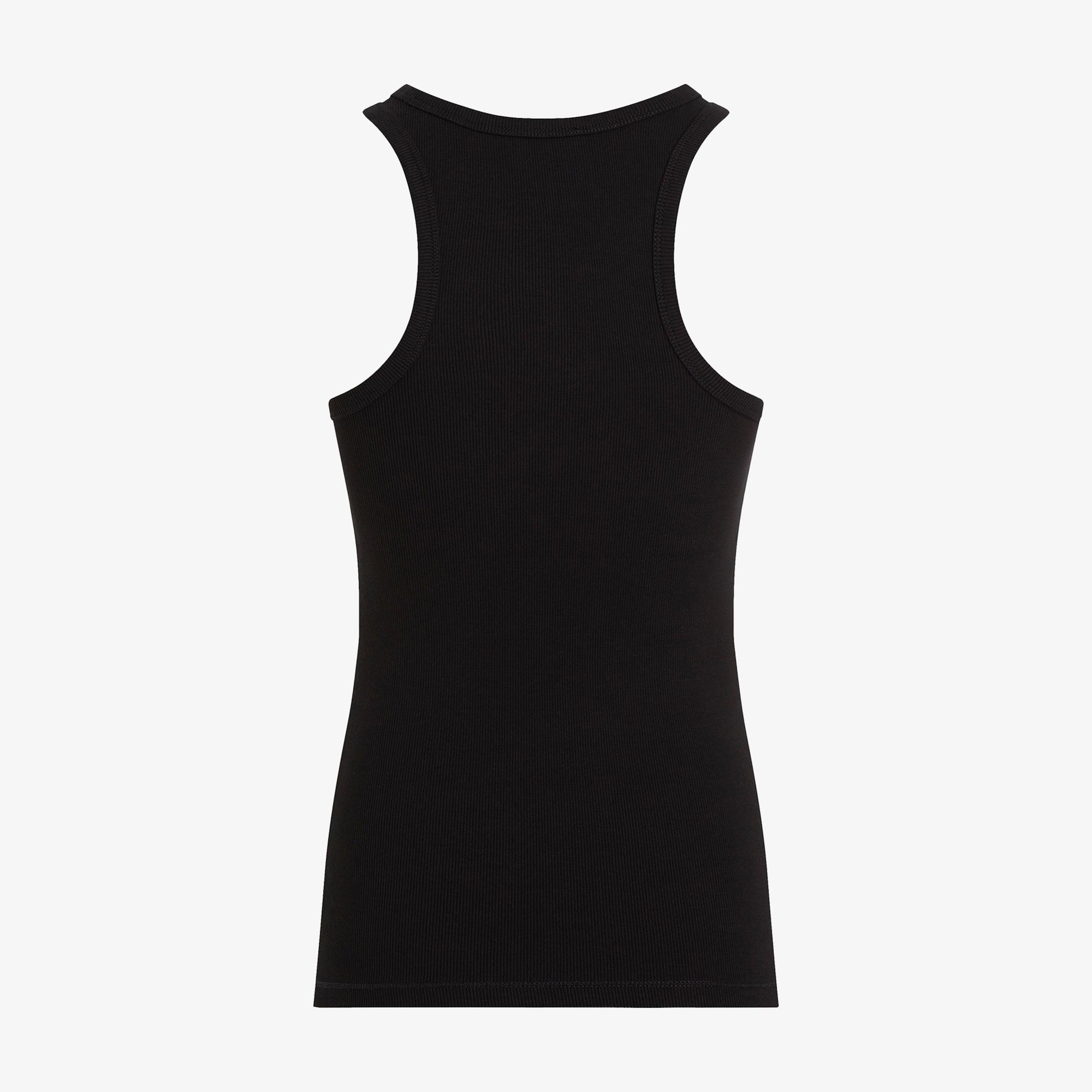 Calvin Klein Graphic Slim Kadın Siyah Kolsuz T-Shirt