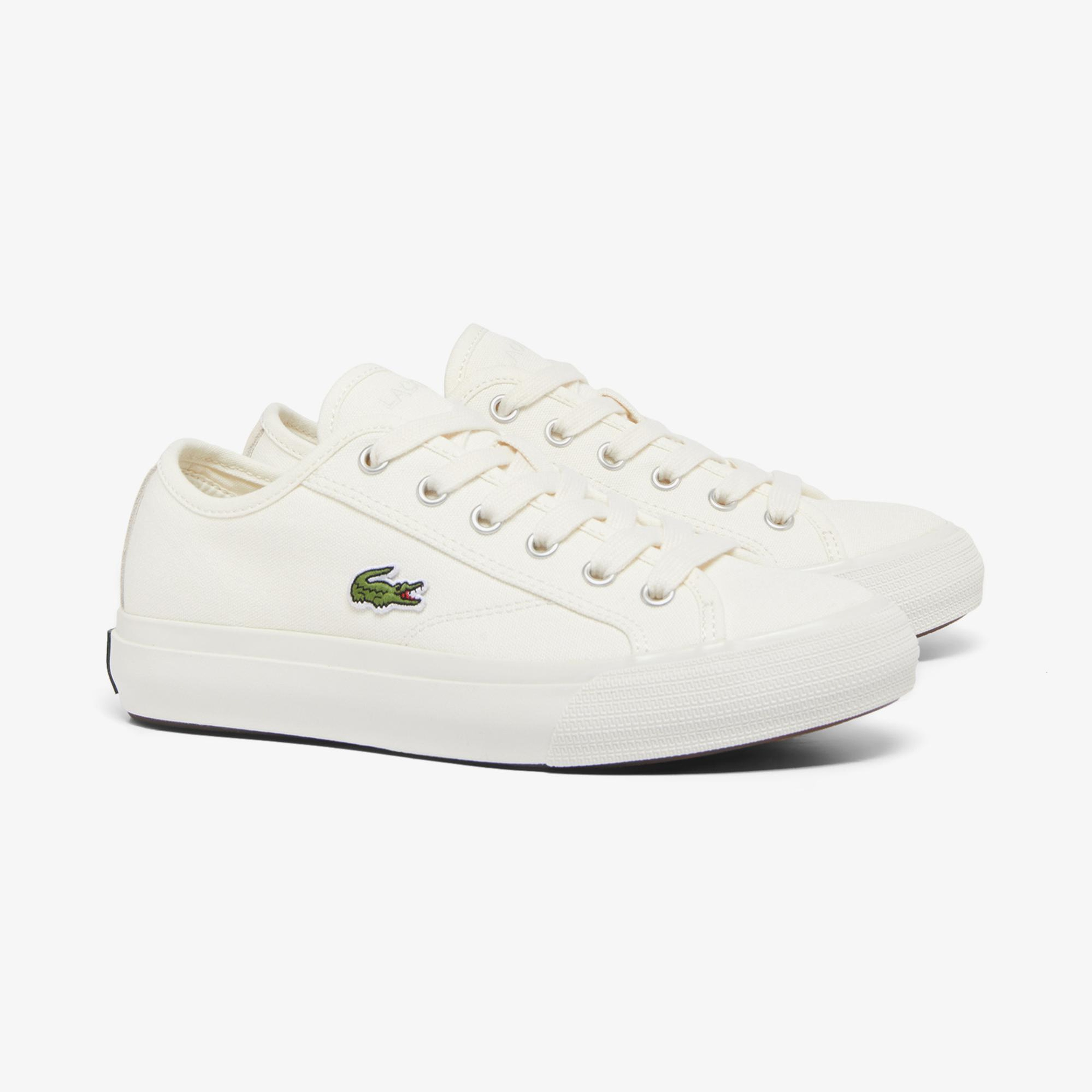 Lacoste Backcourt Kadın Krem Sneaker