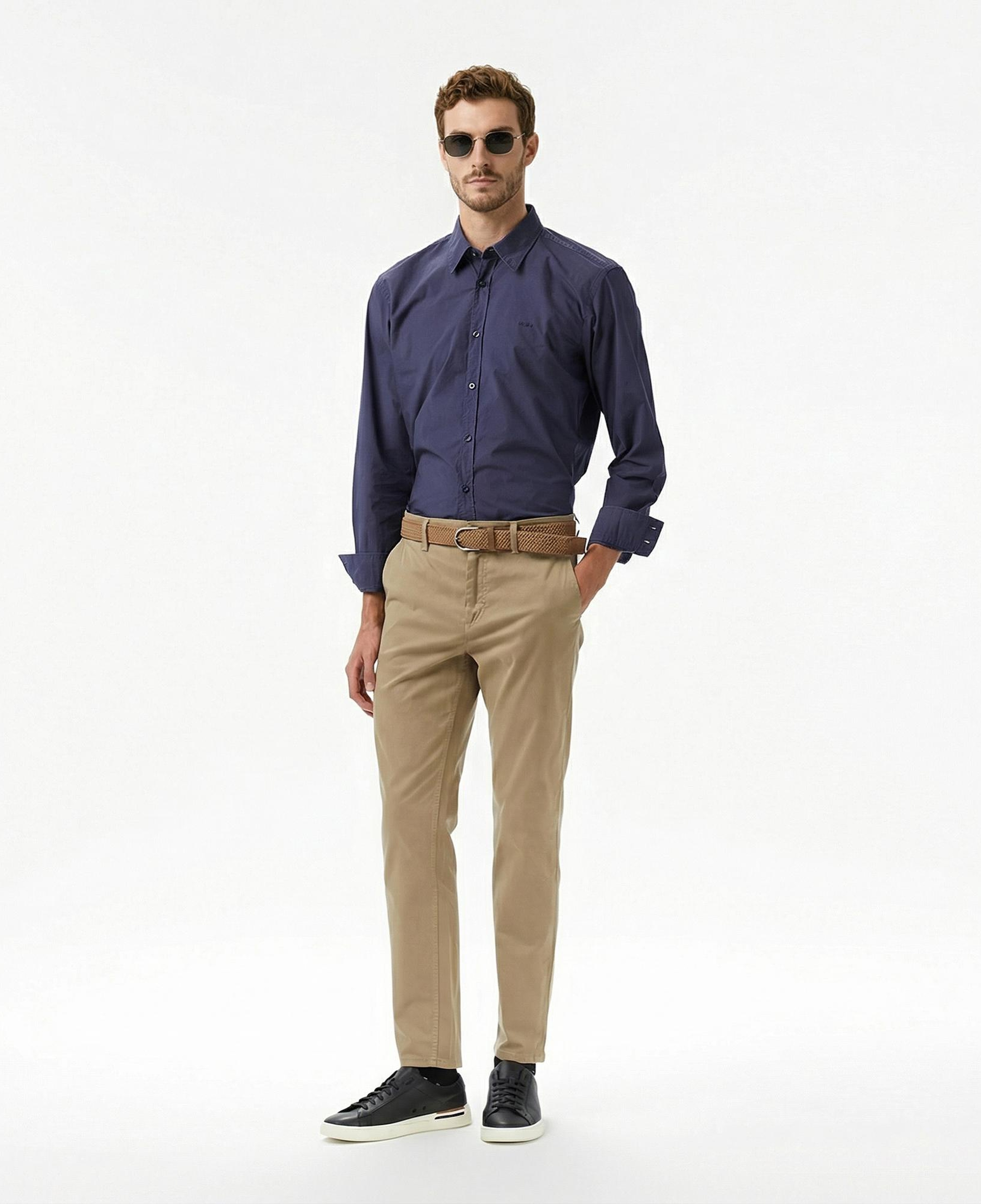 Boss Relegant 6 Erkek Lacivert Gömlek