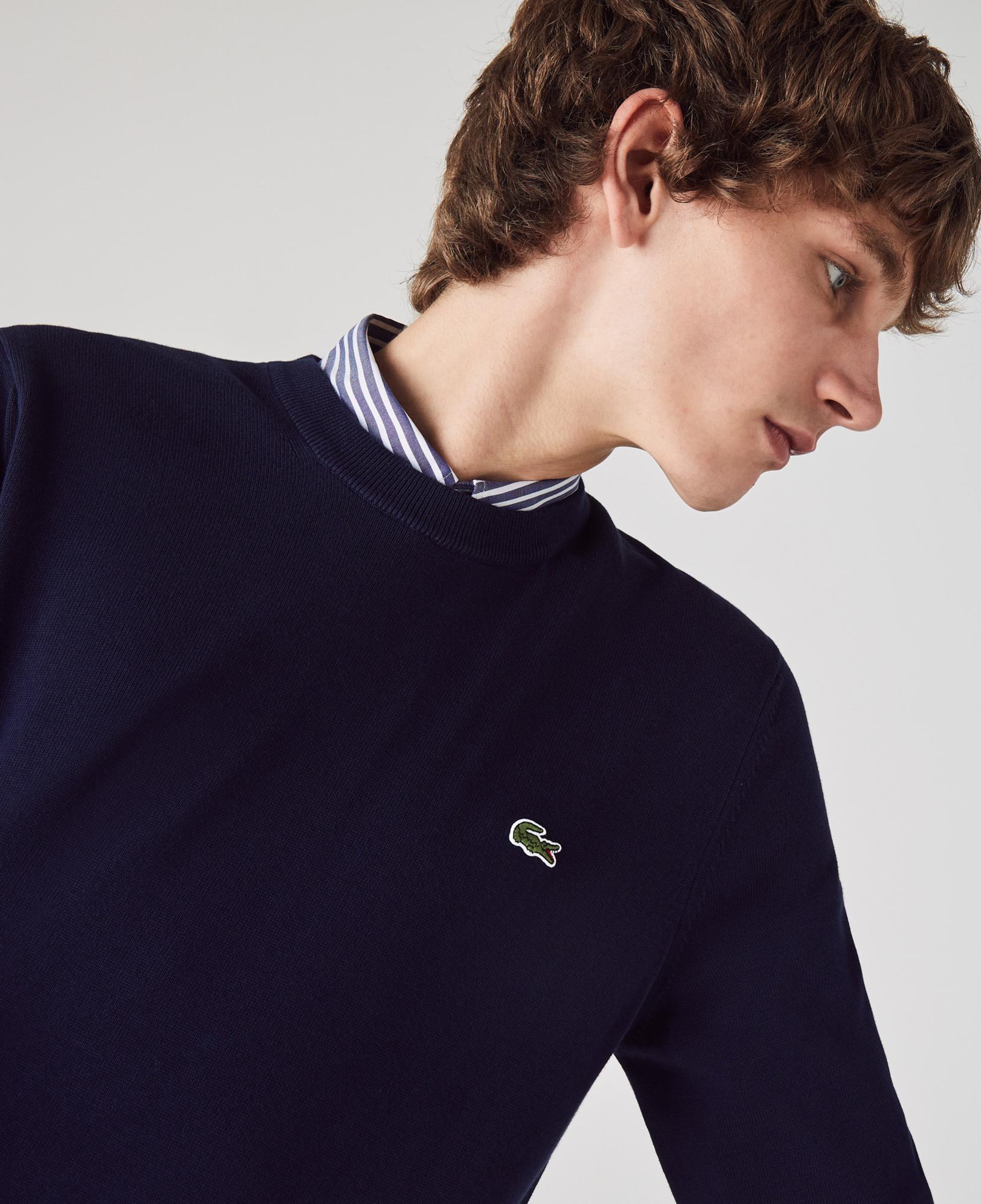 Lacoste Erkek Regular Fit Bisiklet Yaka Lacivert Kazak