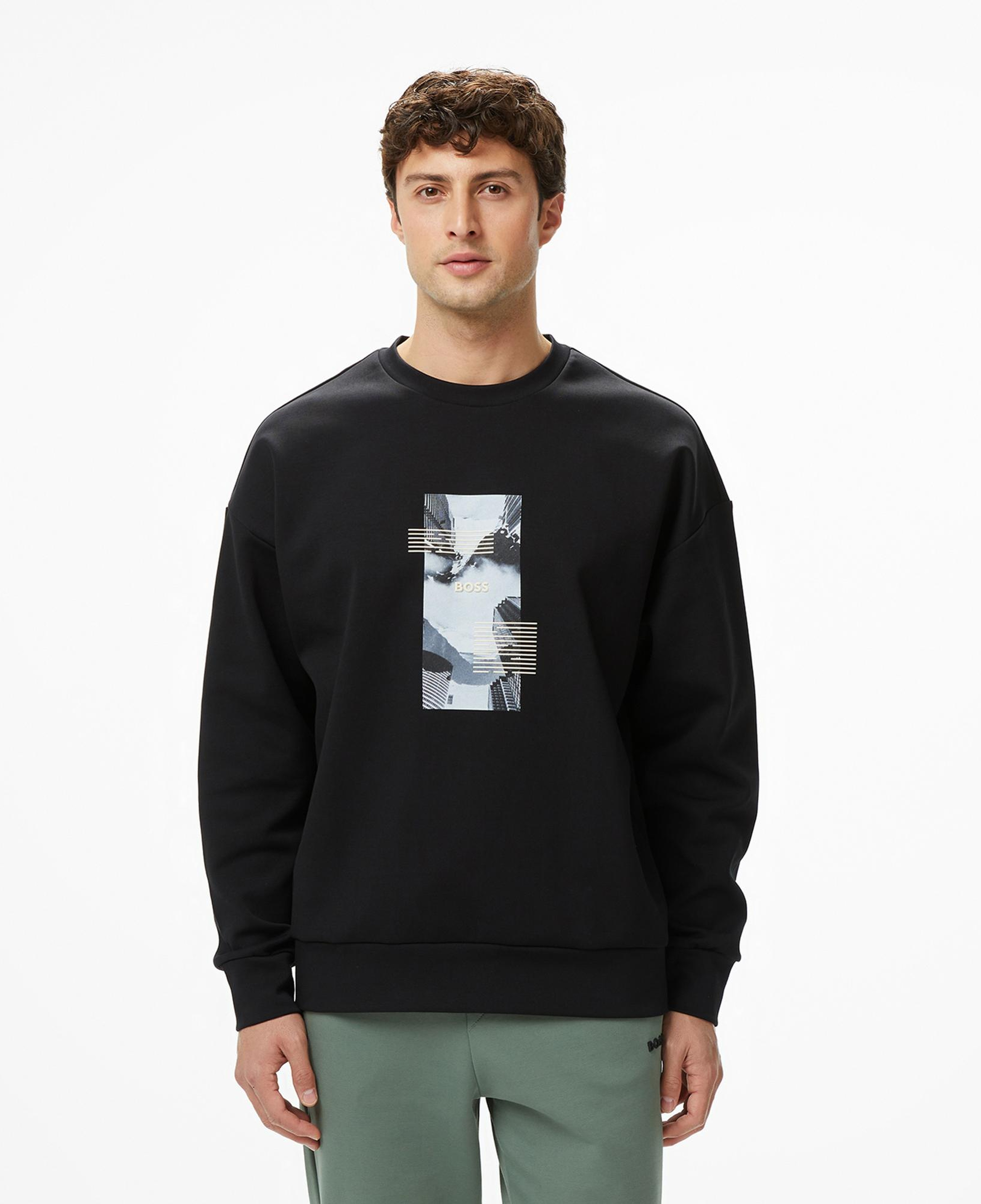 Boss Stenson Zone Erkek Siyah Sweatshirt