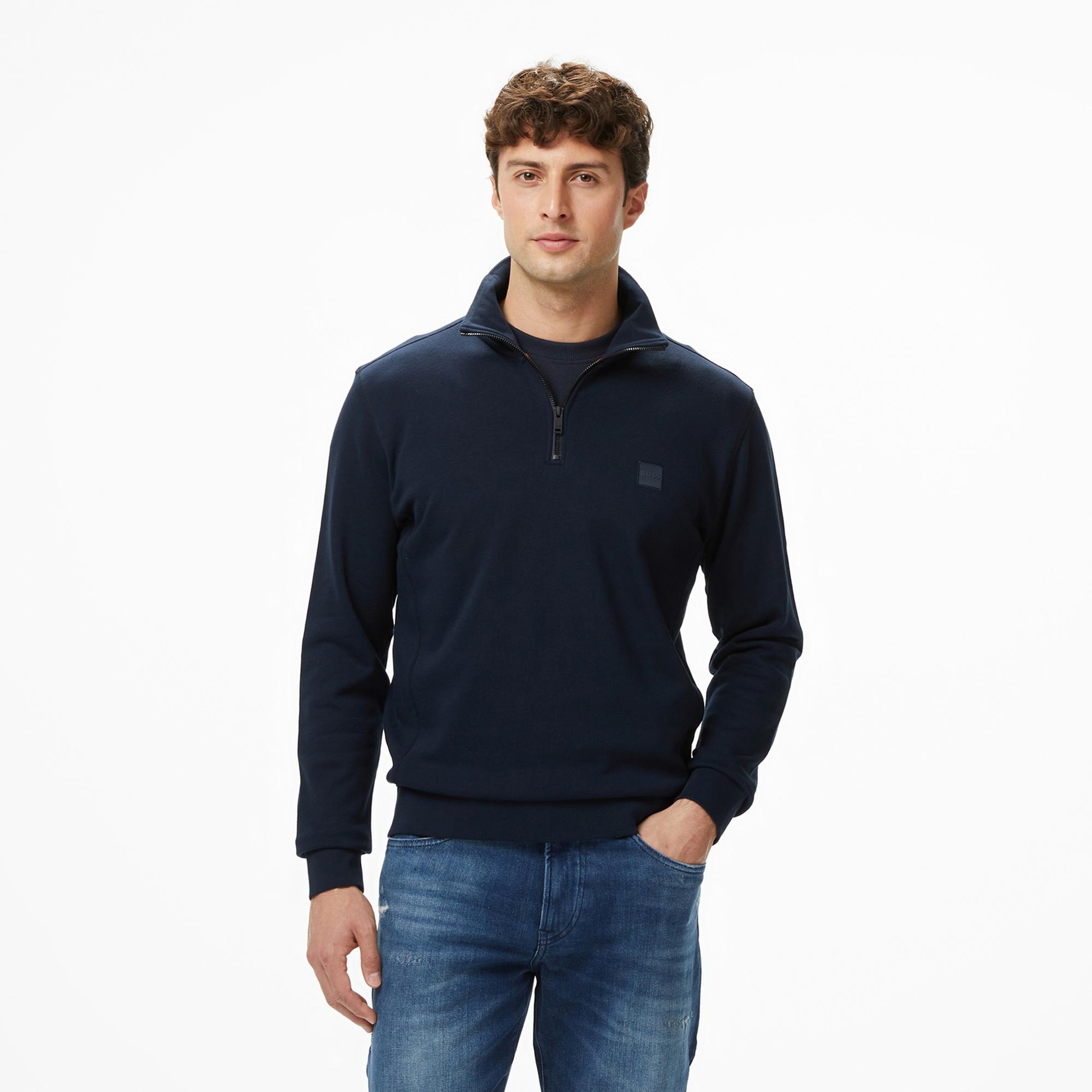 Boss Zetrust Erkek Lacivert Sweatshirt