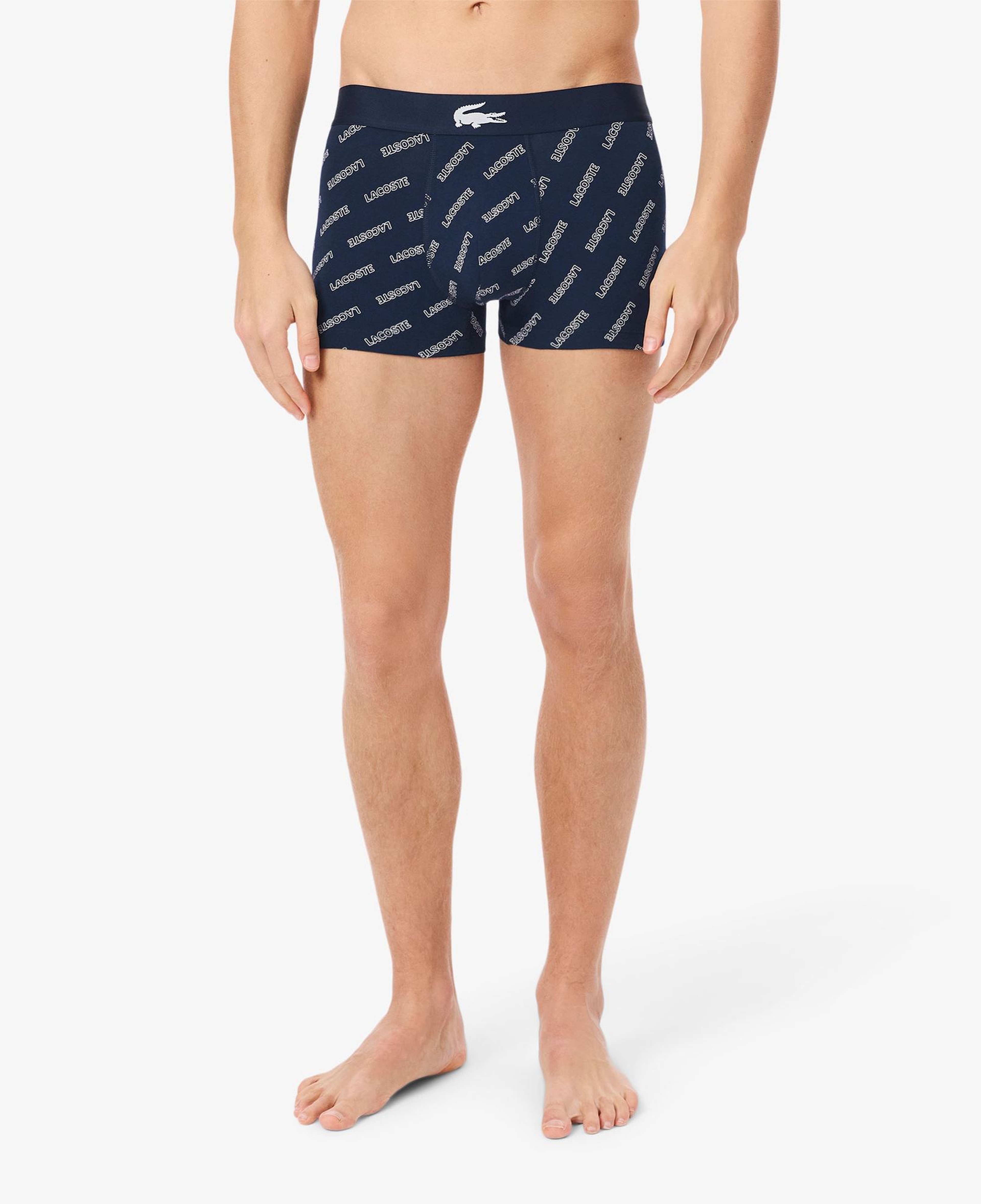 Lacoste Erkek Desenli 3'lü Renkli Boxer