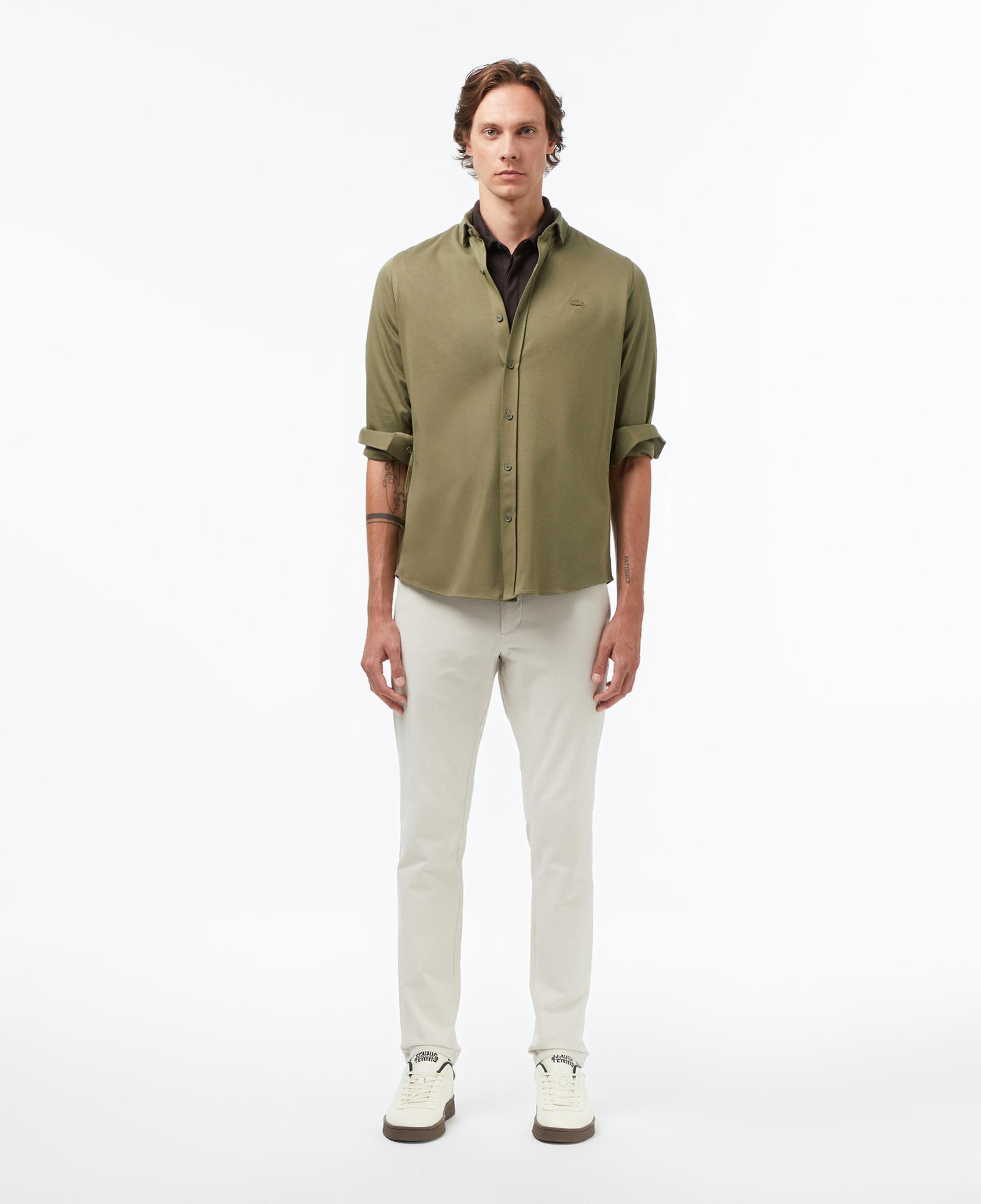 Lacoste Erkek Slim Fit Haki Gömlek