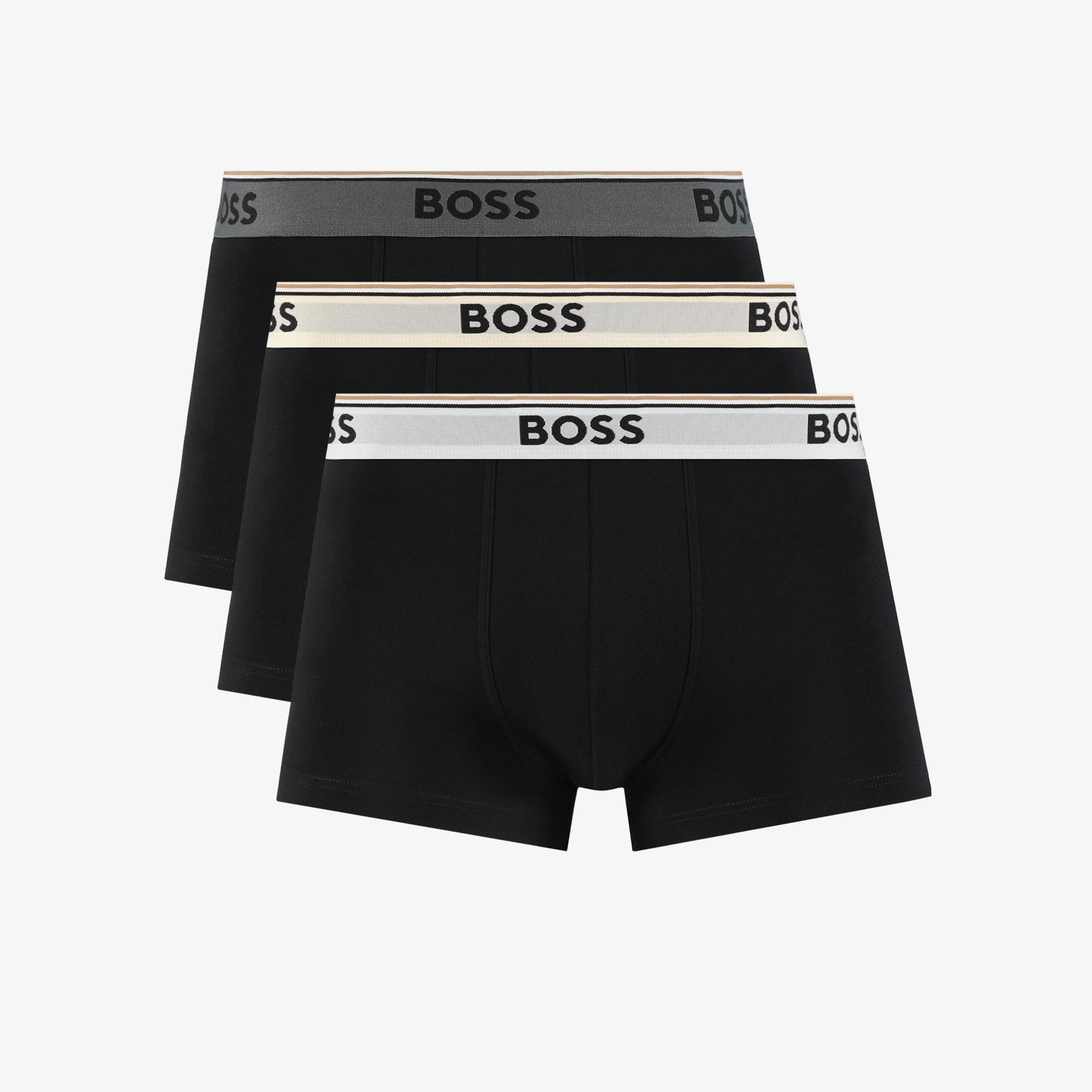 Boss 3'lü Trunk Power Erkek Siyah Boxer