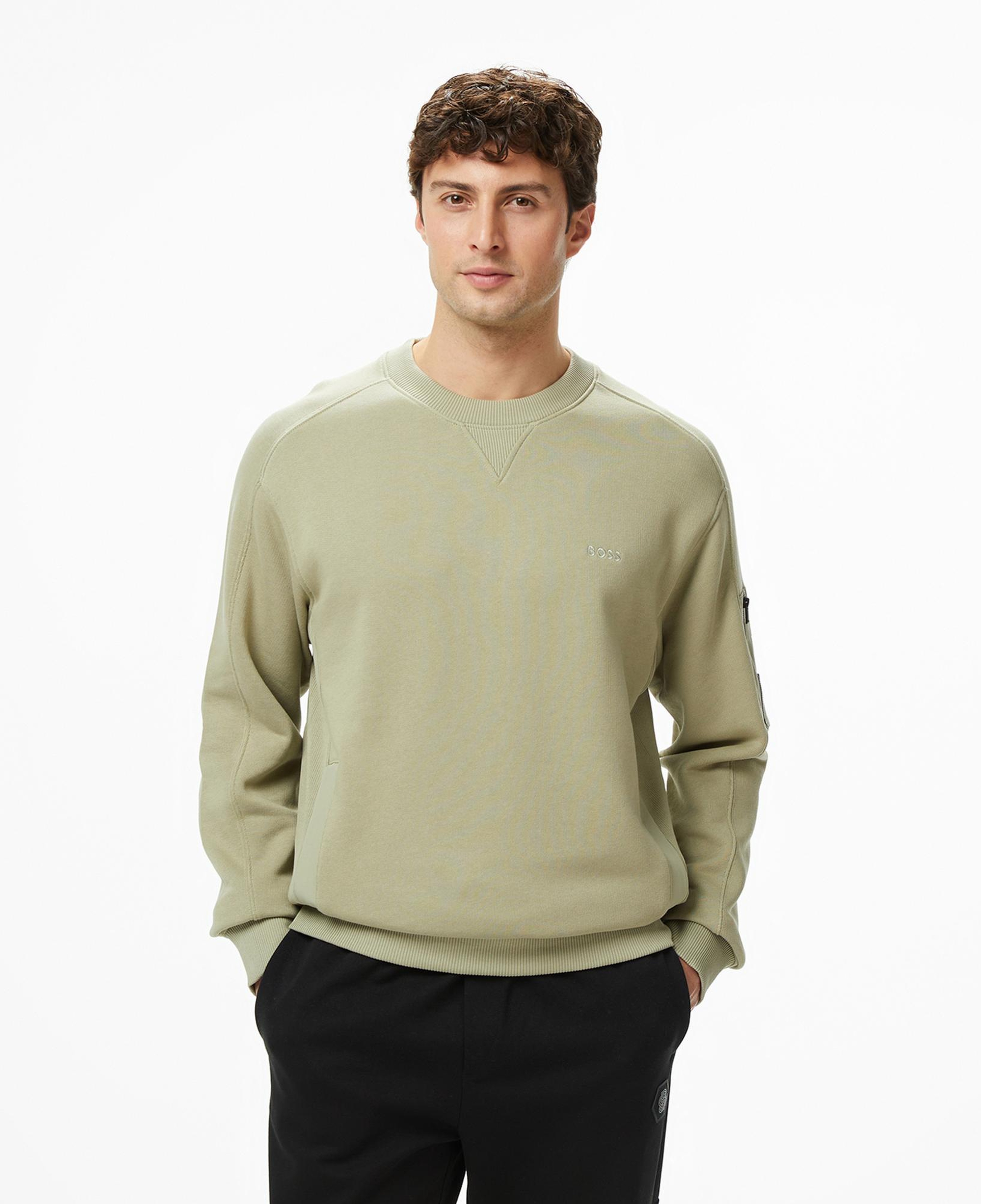 Boss Mixed Erkek Yeşil Sweatshirt