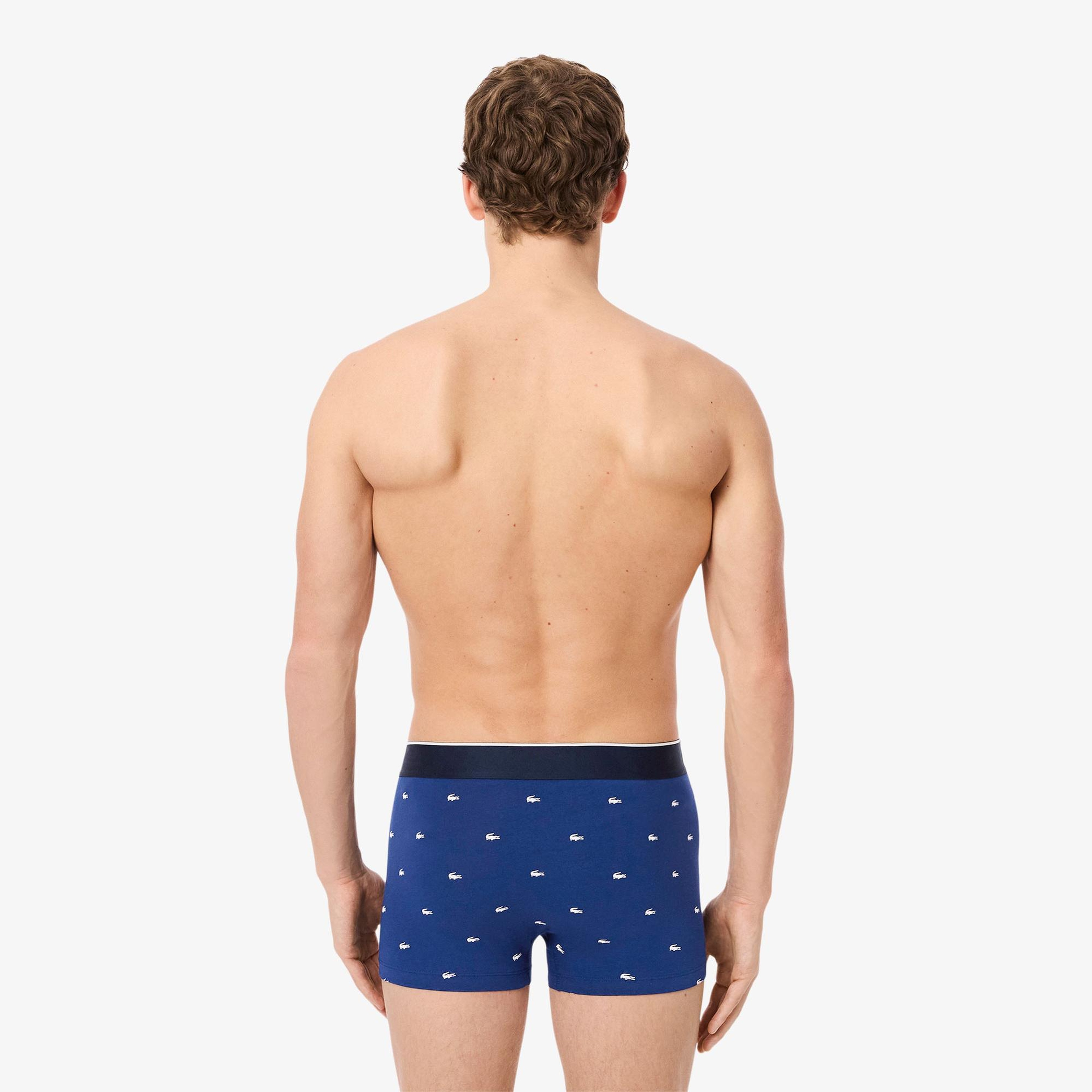 Lacoste Erkek Desenli 3'lü Renkli Boxer