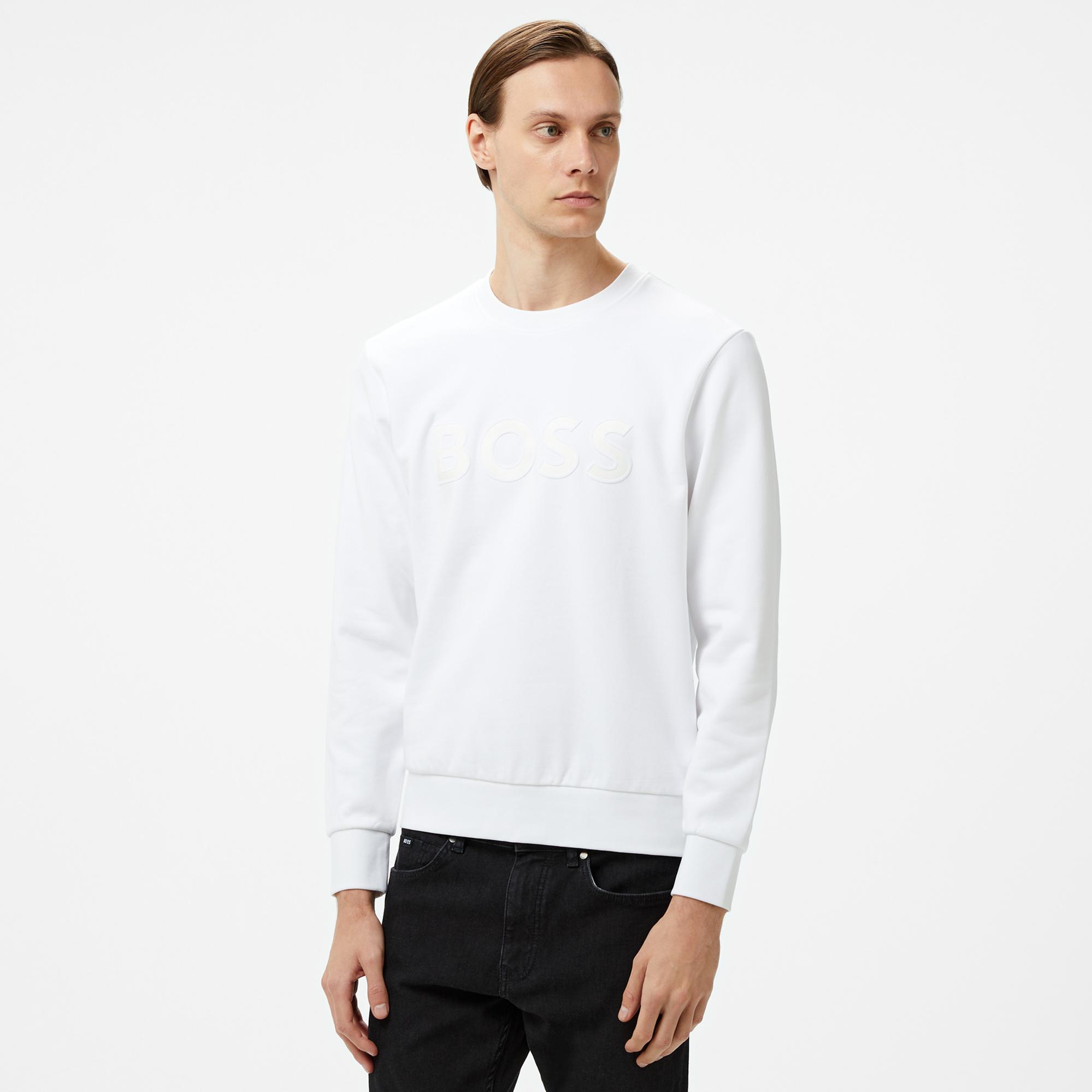 Boss C-Soleri 60 Erkek Beyaz Sweatshirt