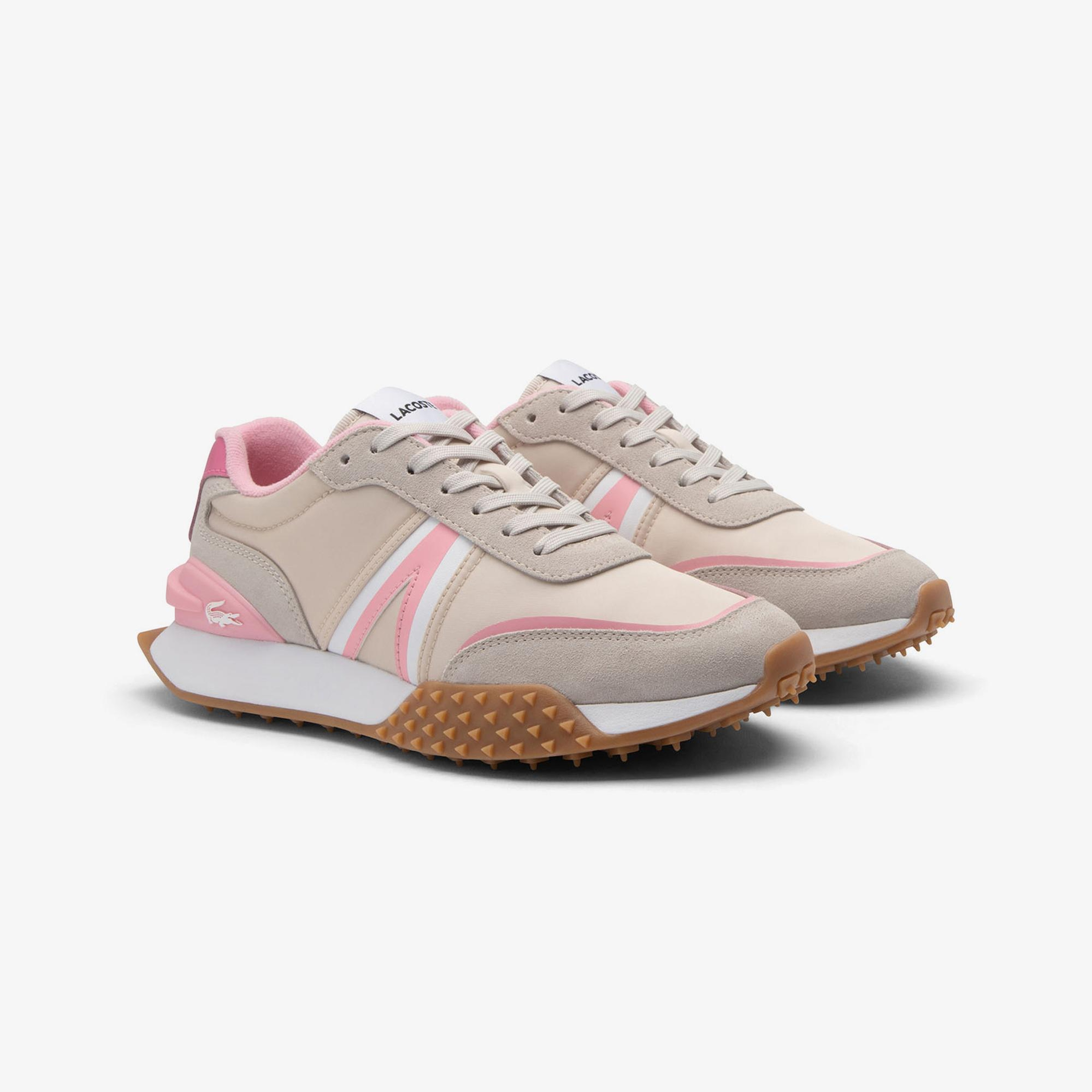 Lacoste L-Spin Deluxe Kadın Bej Sneaker