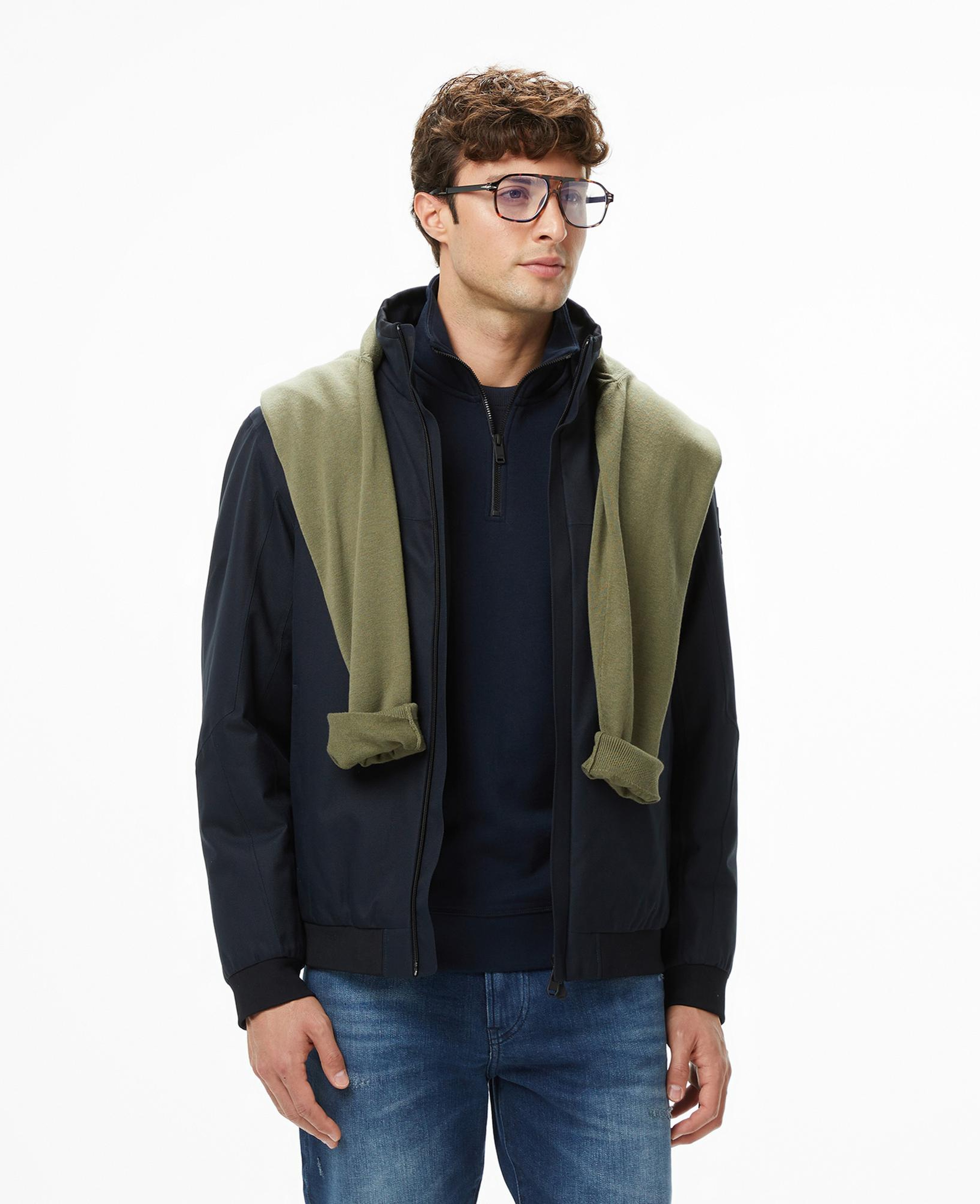 Boss Hexatech Bomber Erkek Lacivert Mont