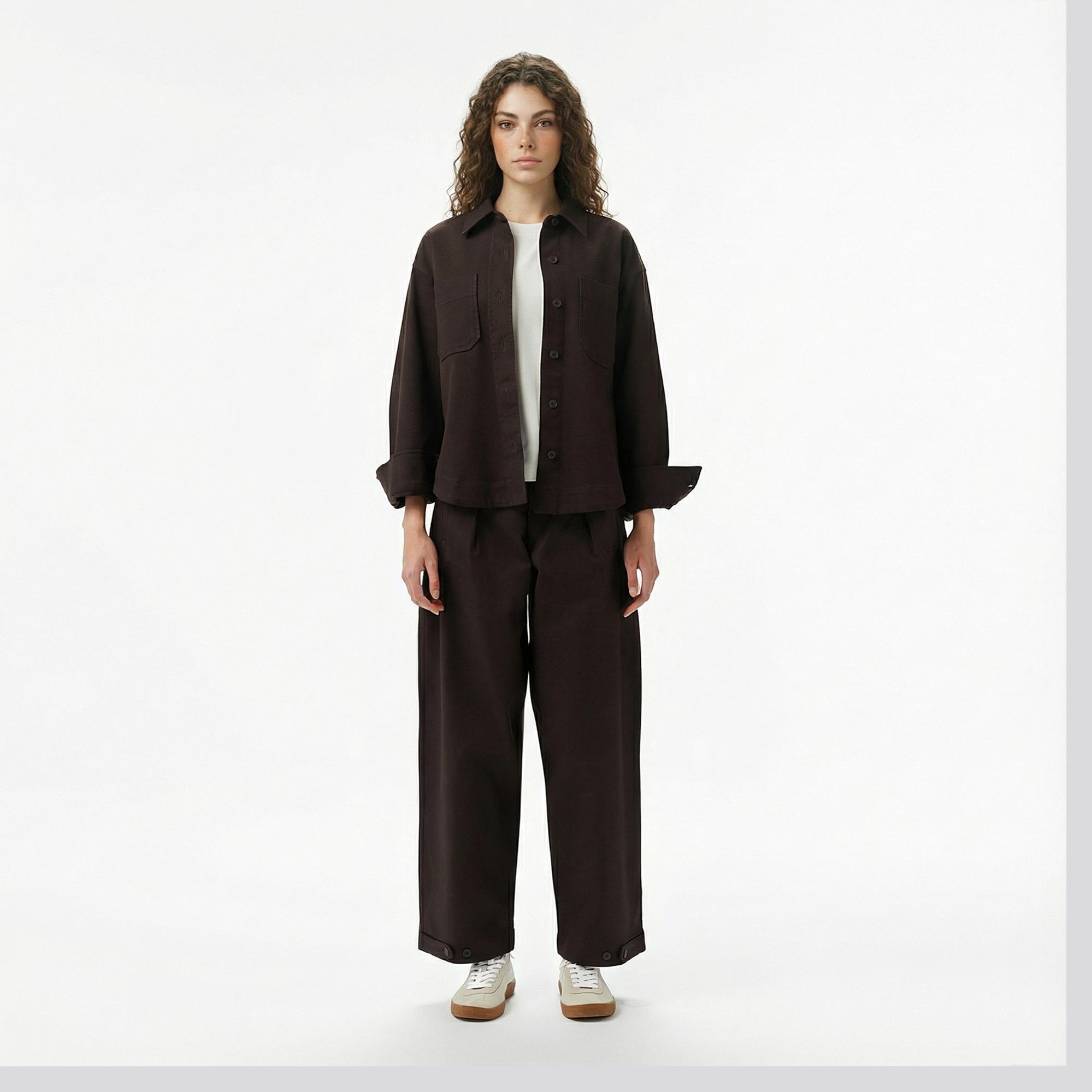 Lacoste Kadın Kahverengi Gömlek