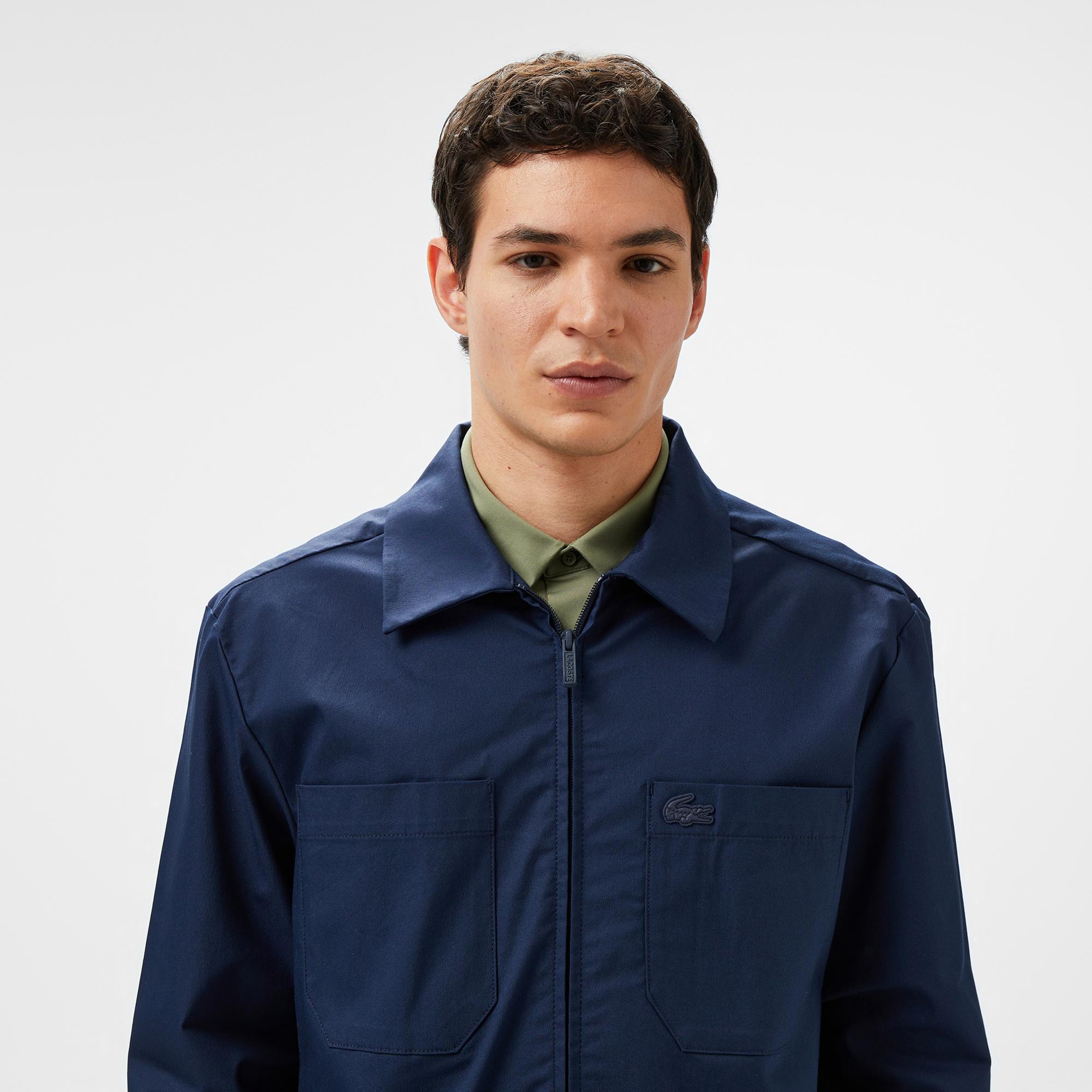 Lacoste Erkek Regular Fit Gömlek Yaka Lacivert Ceket