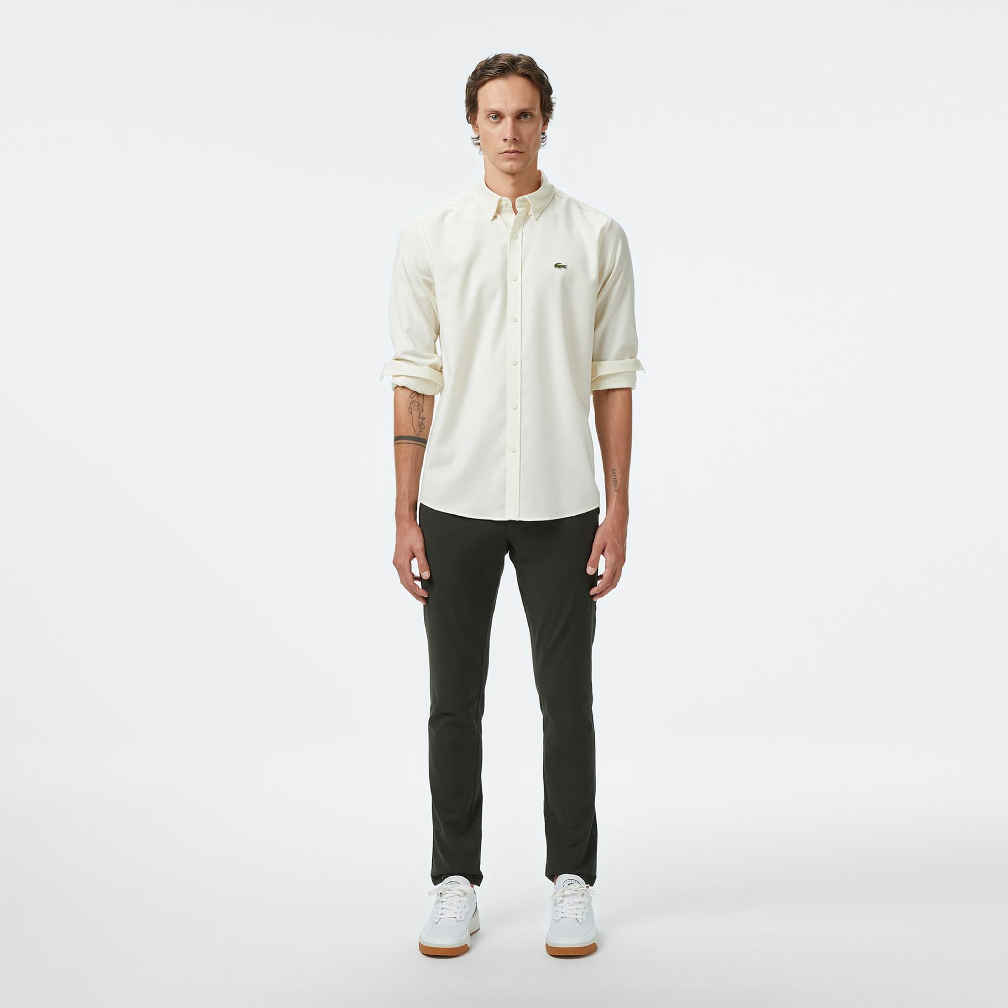 Lacoste Erkek Regular Fit Beyaz Gömlek