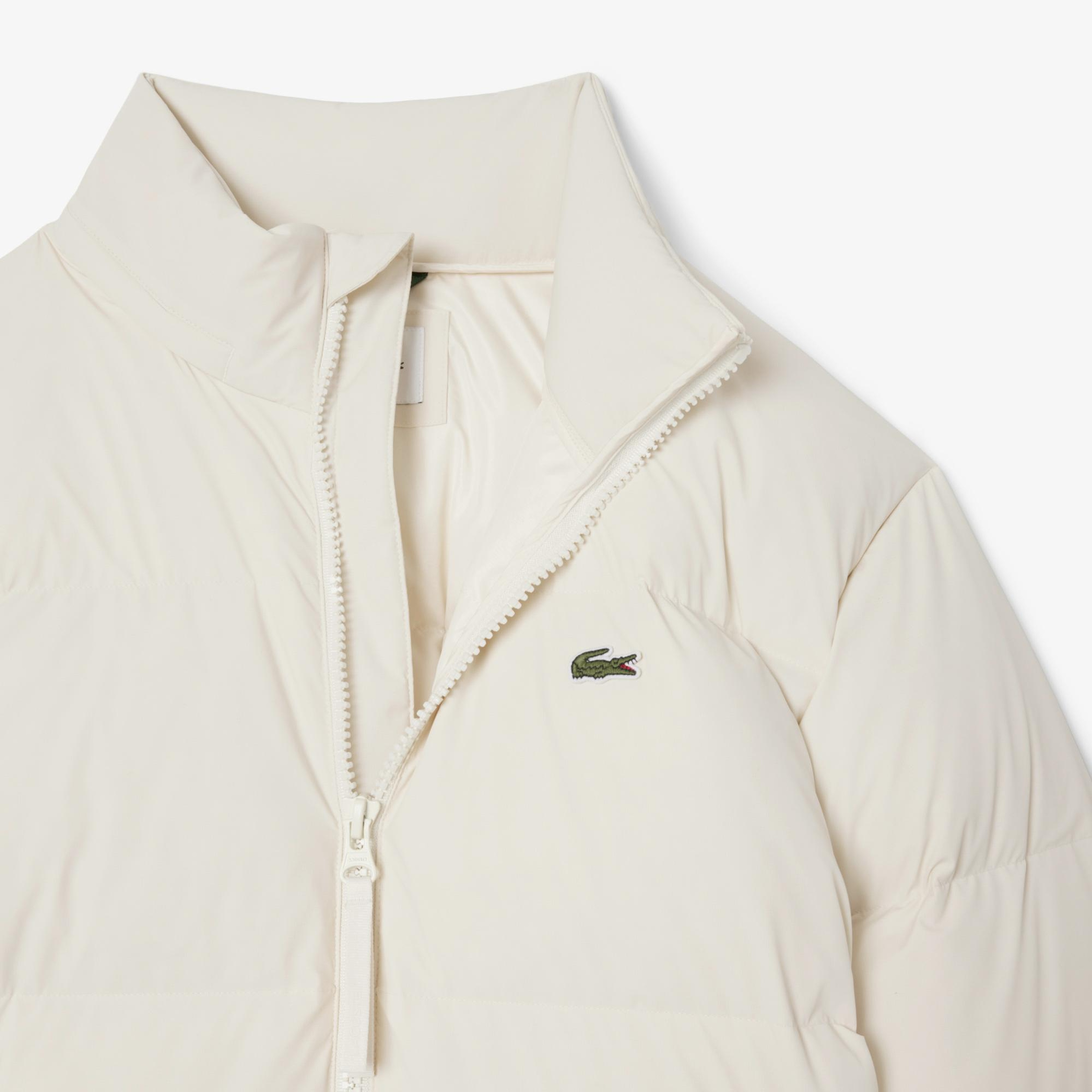 Lacoste Erkek Relaxed Fit Kapüşonlu Krem Mont