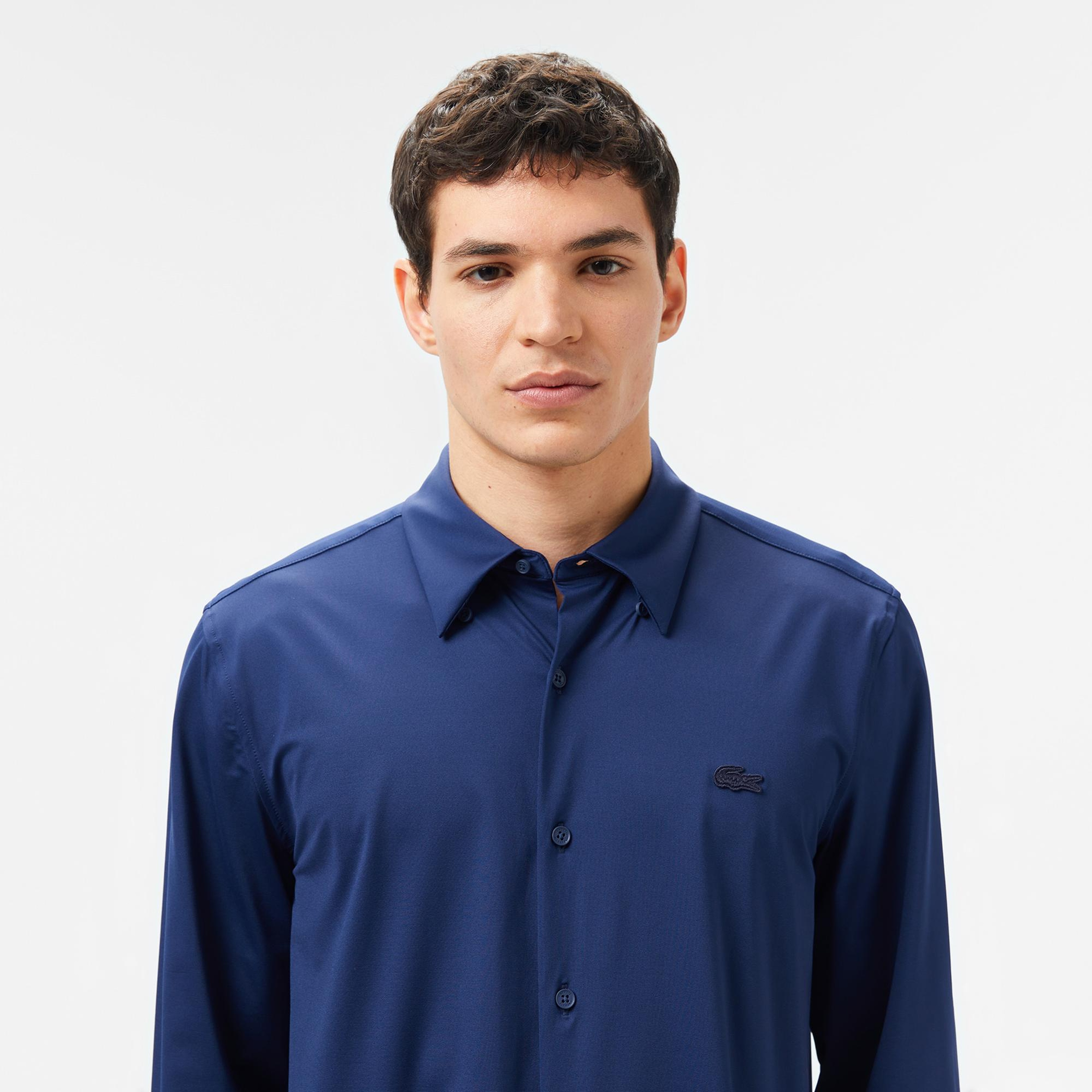 Lacoste Erkek Slim Fit Lacivert Gömlek