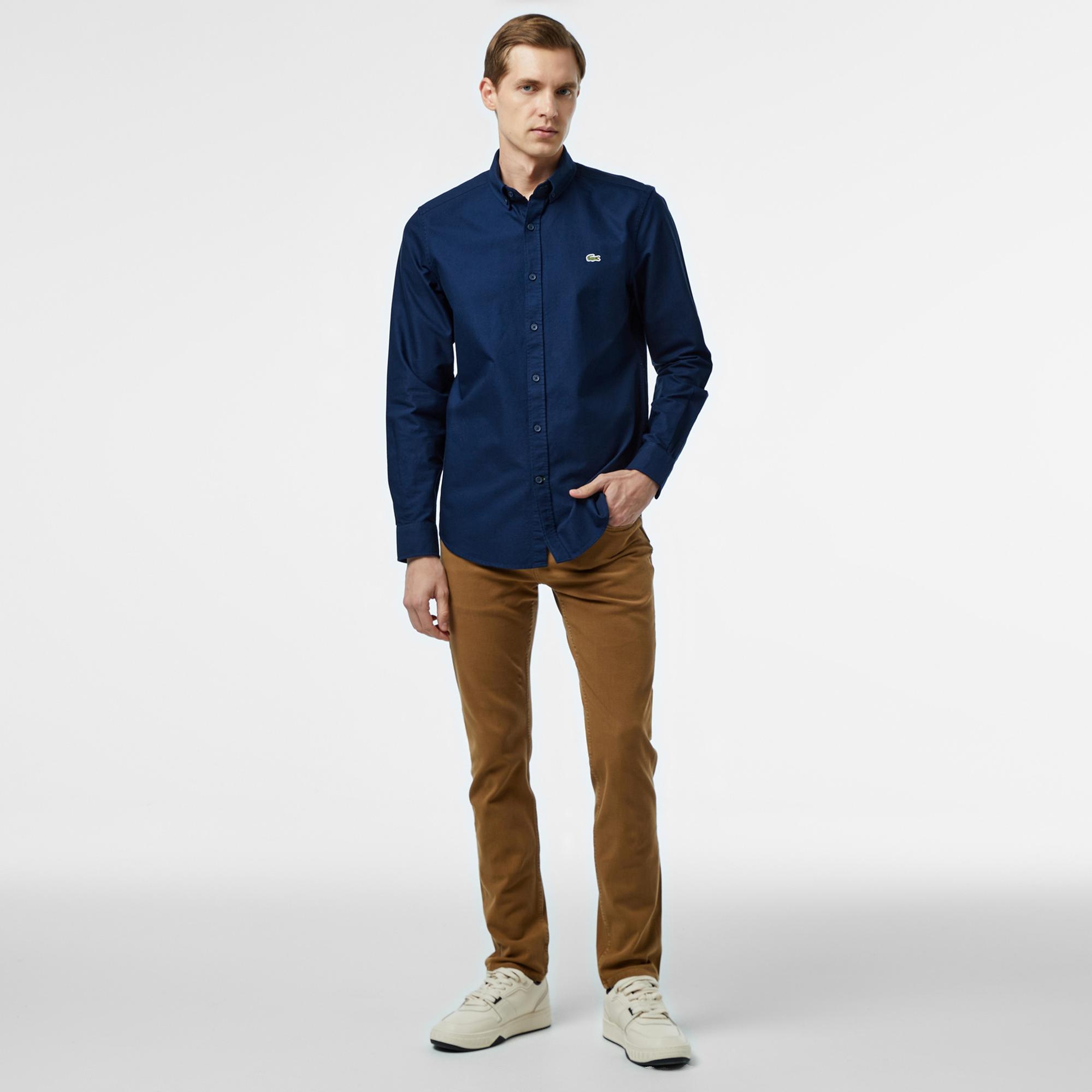 Lacoste Erkek Slim Fit Lacivert Gömlek