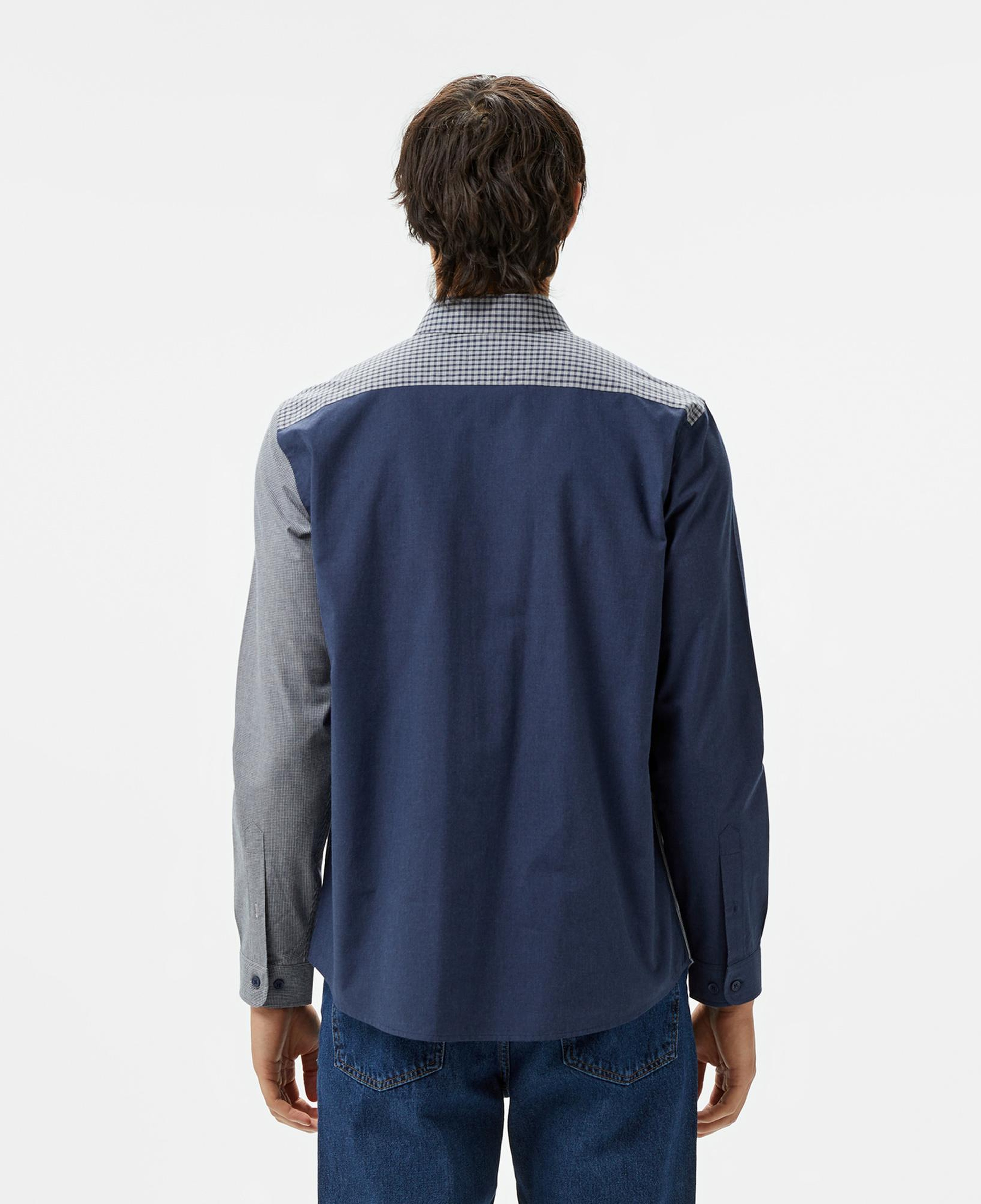 Lacoste Erkek Relaxed Fit Düğmeli Yaka Ekose Lacivert Gömlek