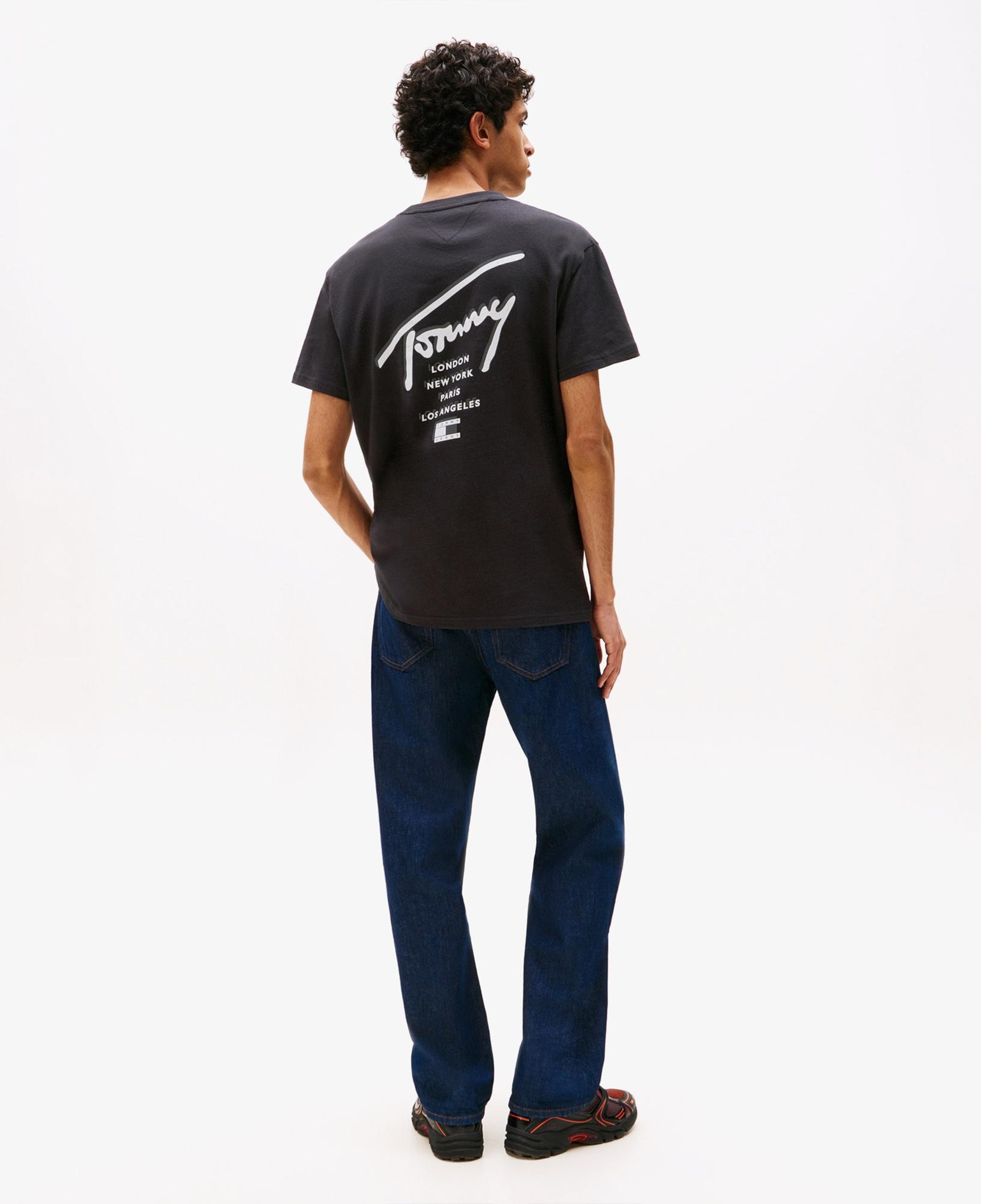 Tommy Jeans Regular Sign City Erkek Siyah T-Shirt