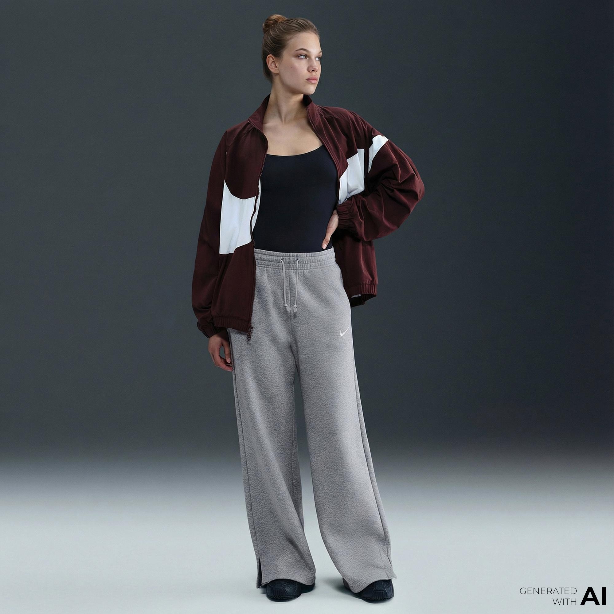 Nike Sportswear Phoenix Fleece Kadın Gri Eşofman Altı