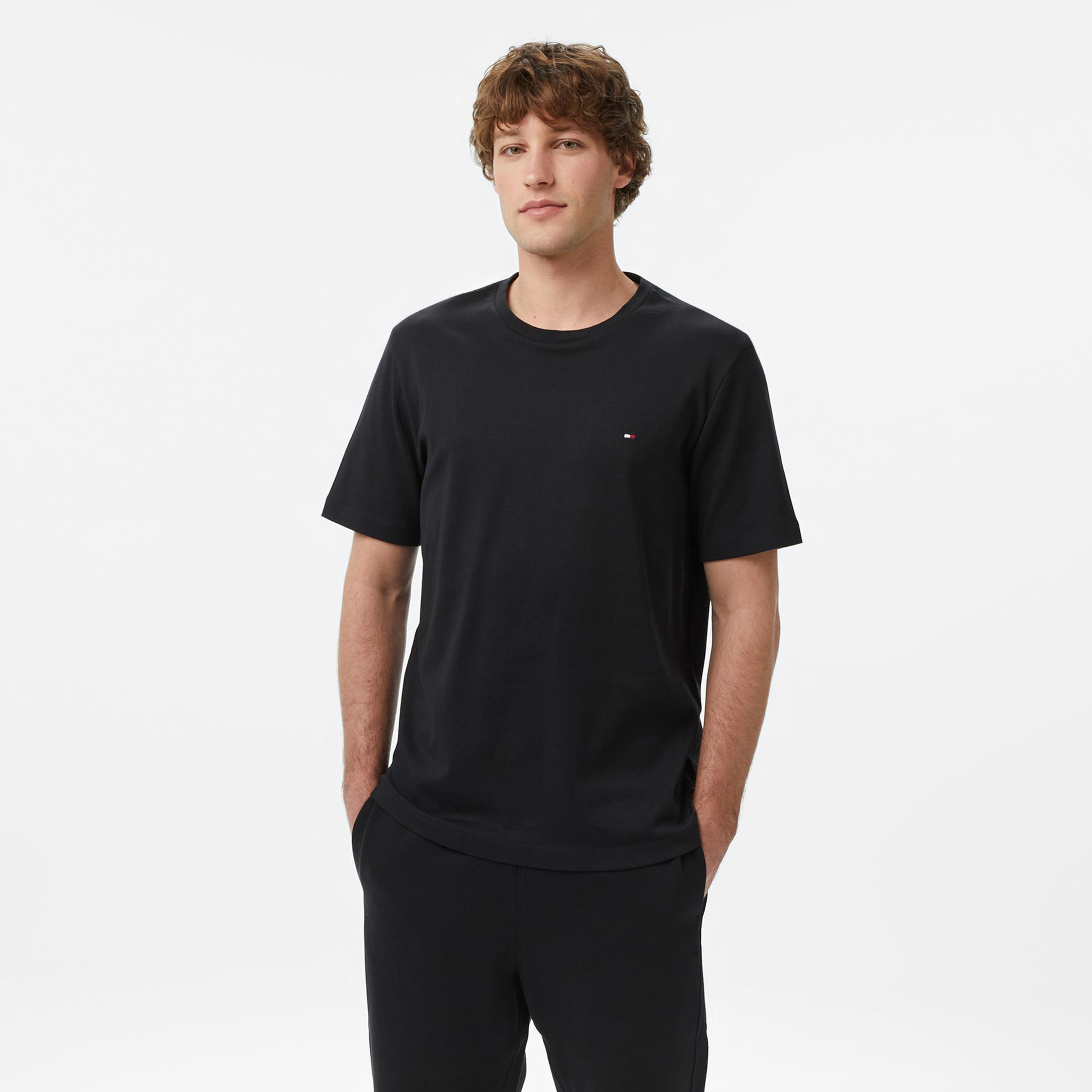 Tommy Hilfiger Elevated Essentials Erkek Siyah T-Shirt