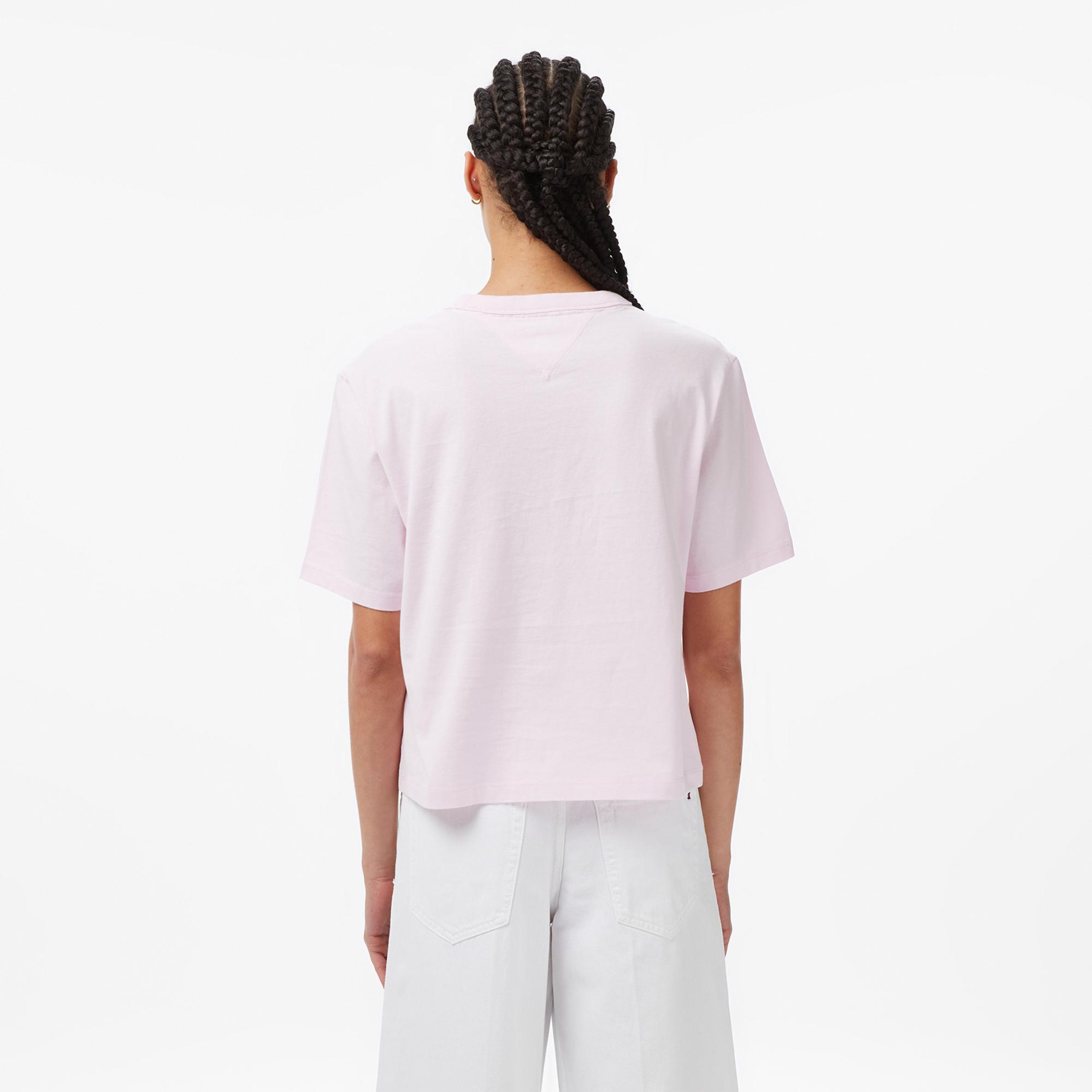 Tommy Hilfiger Badge Kadın Pembe T-Shirt