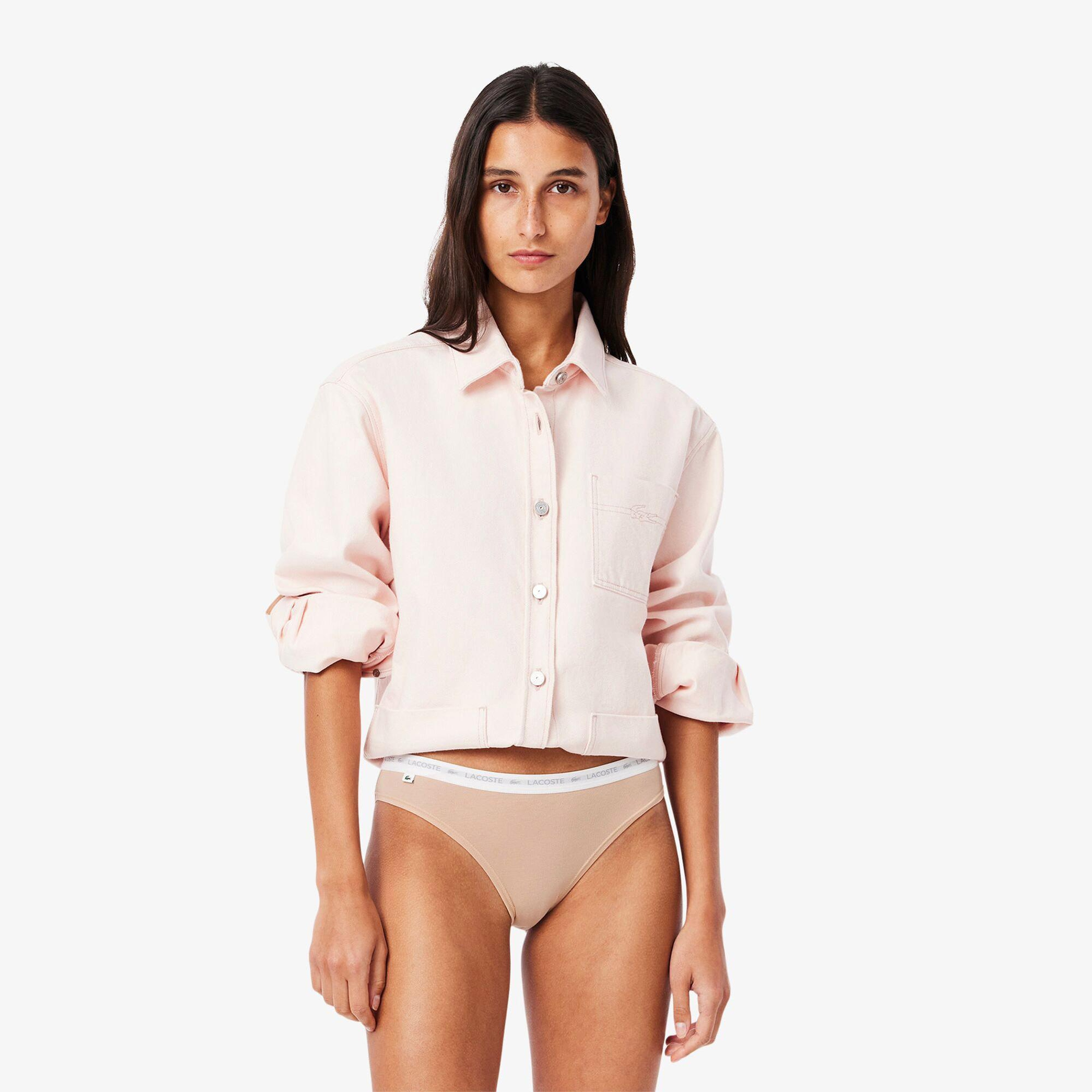 Lacoste Kadın 3'lü Bej Külot