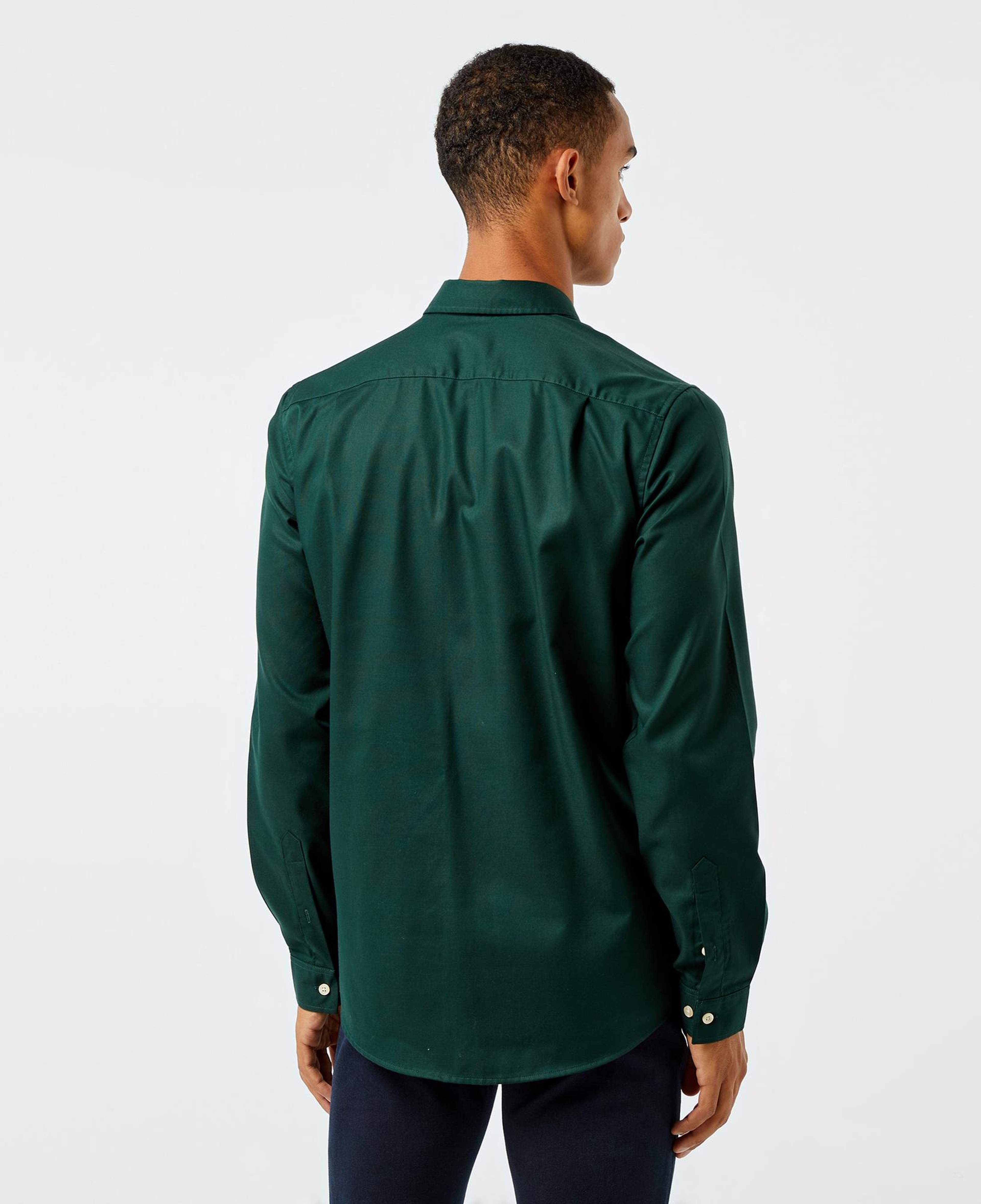 Lacoste Erkek Slim Fit Düğmeli Yaka Koyu Yeşil Gömlek