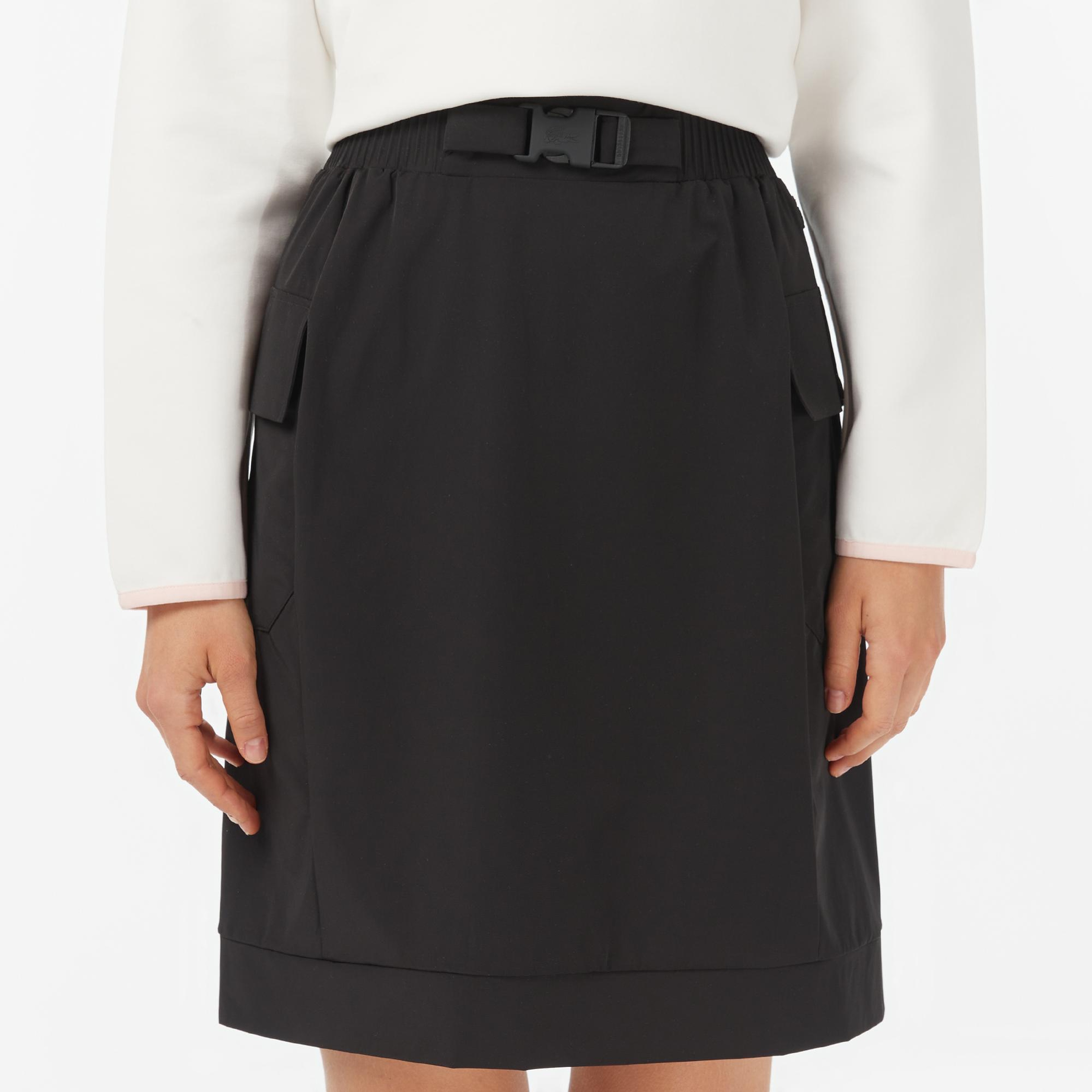 Lacoste Kadın Classic Fit Siyah Etek