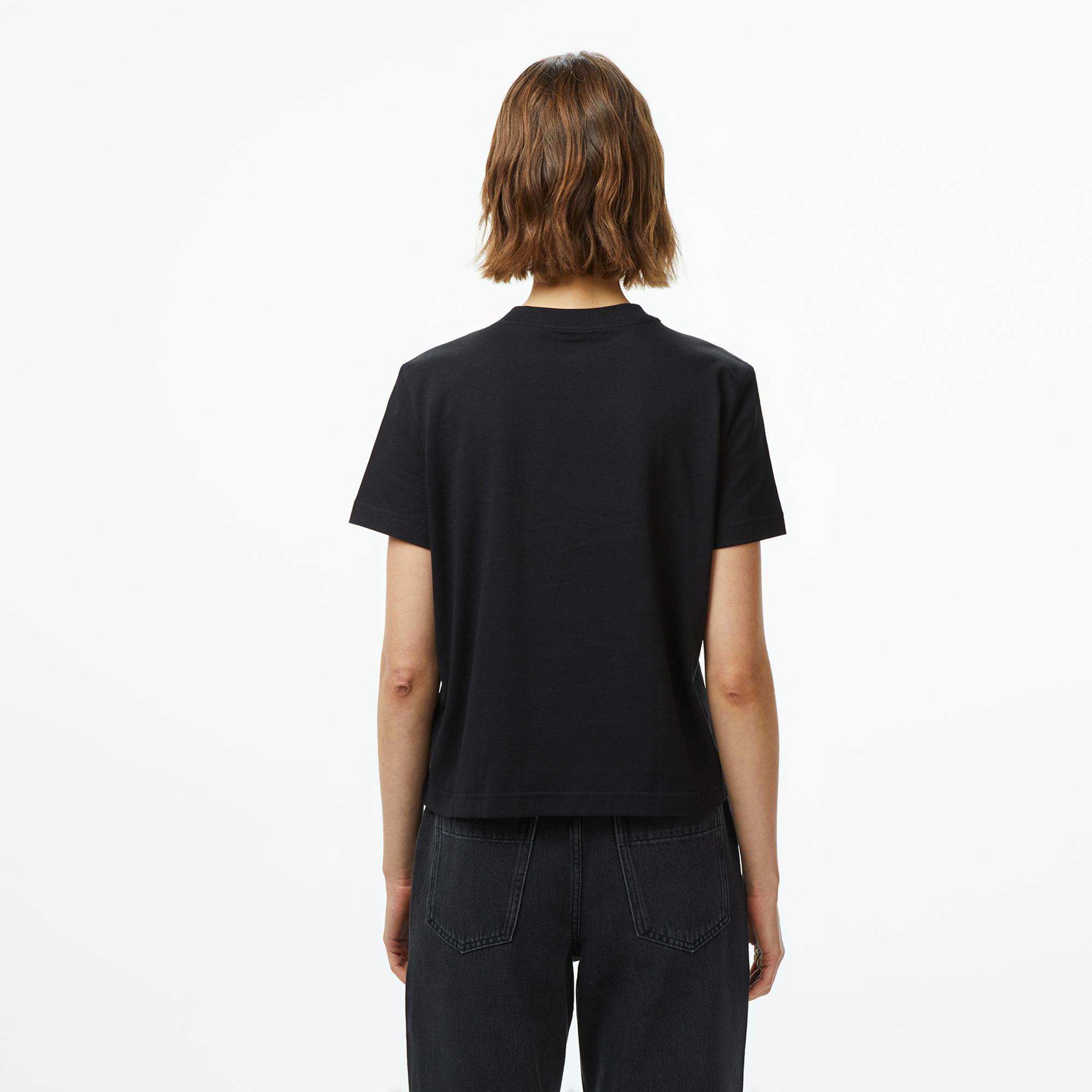 Calvin Klein Archive Logo Jersey Classic Kadın Siyah T-Shirt