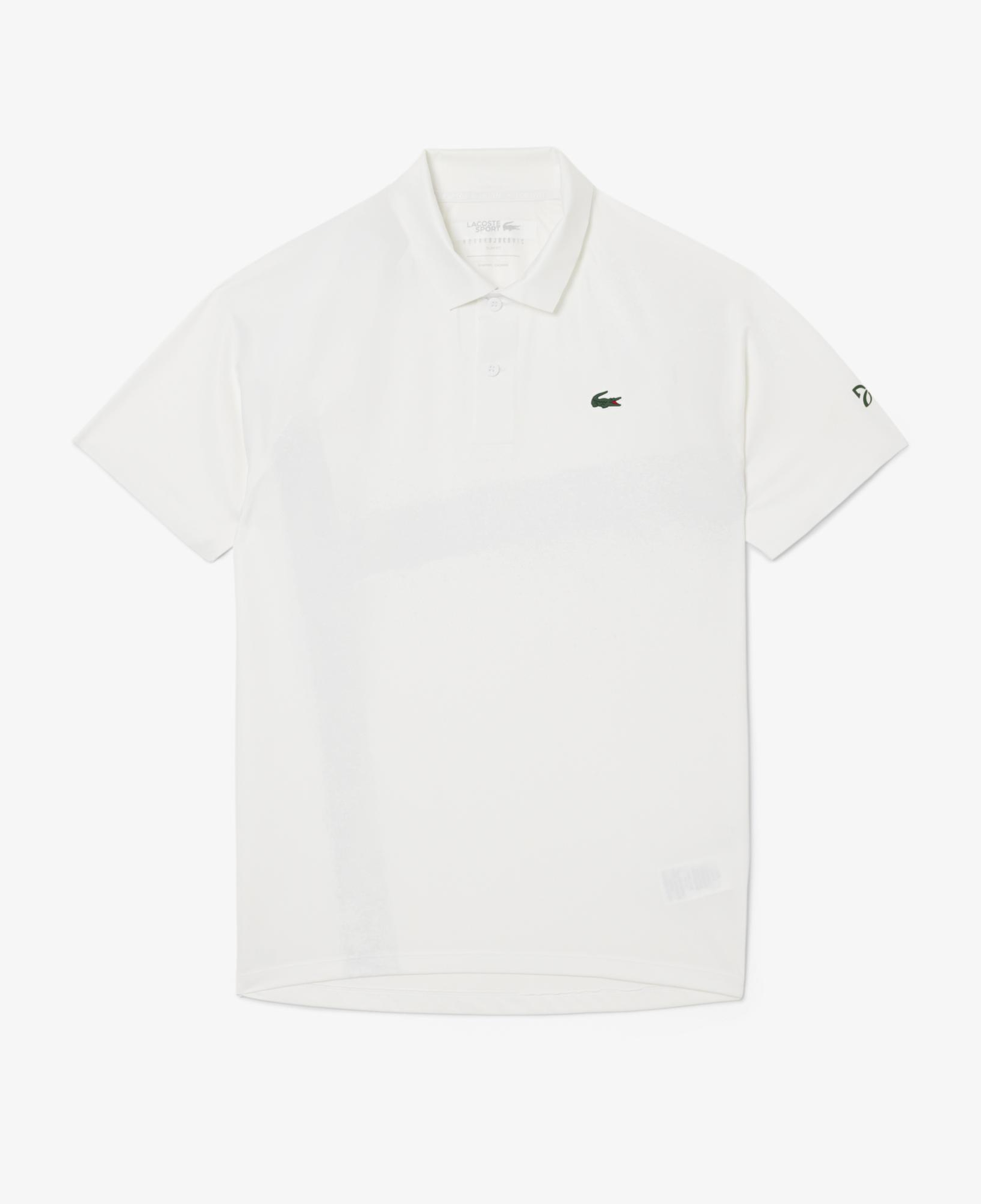 Lacoste Sport X Novak Djokovic Erkek Slim Fit Baskılı Beyaz Polo