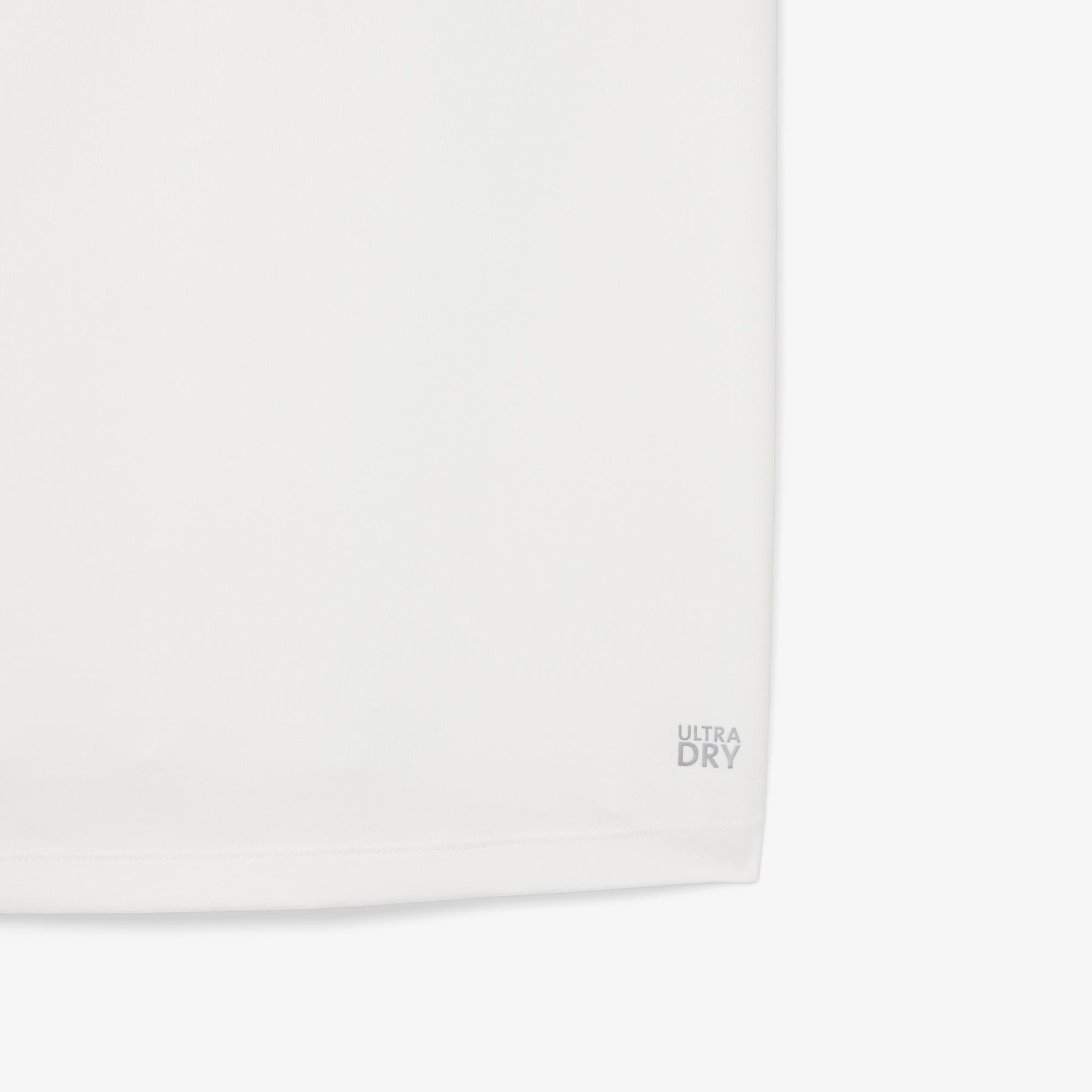 Lacoste Sport X Novak Djokovic Erkek Slim Fit Baskılı Beyaz Polo