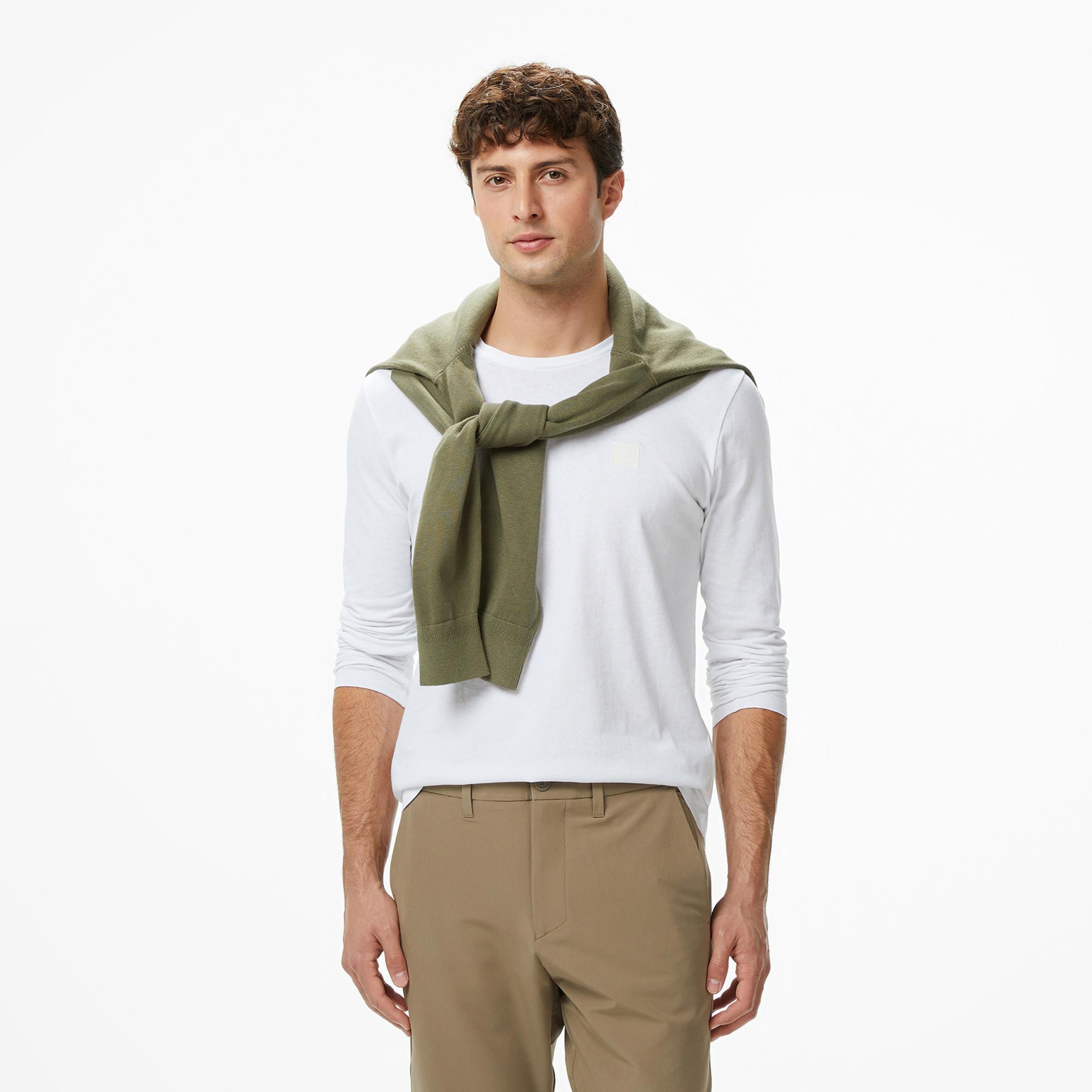 Boss Tacks Erkek Beyaz T-Shirt