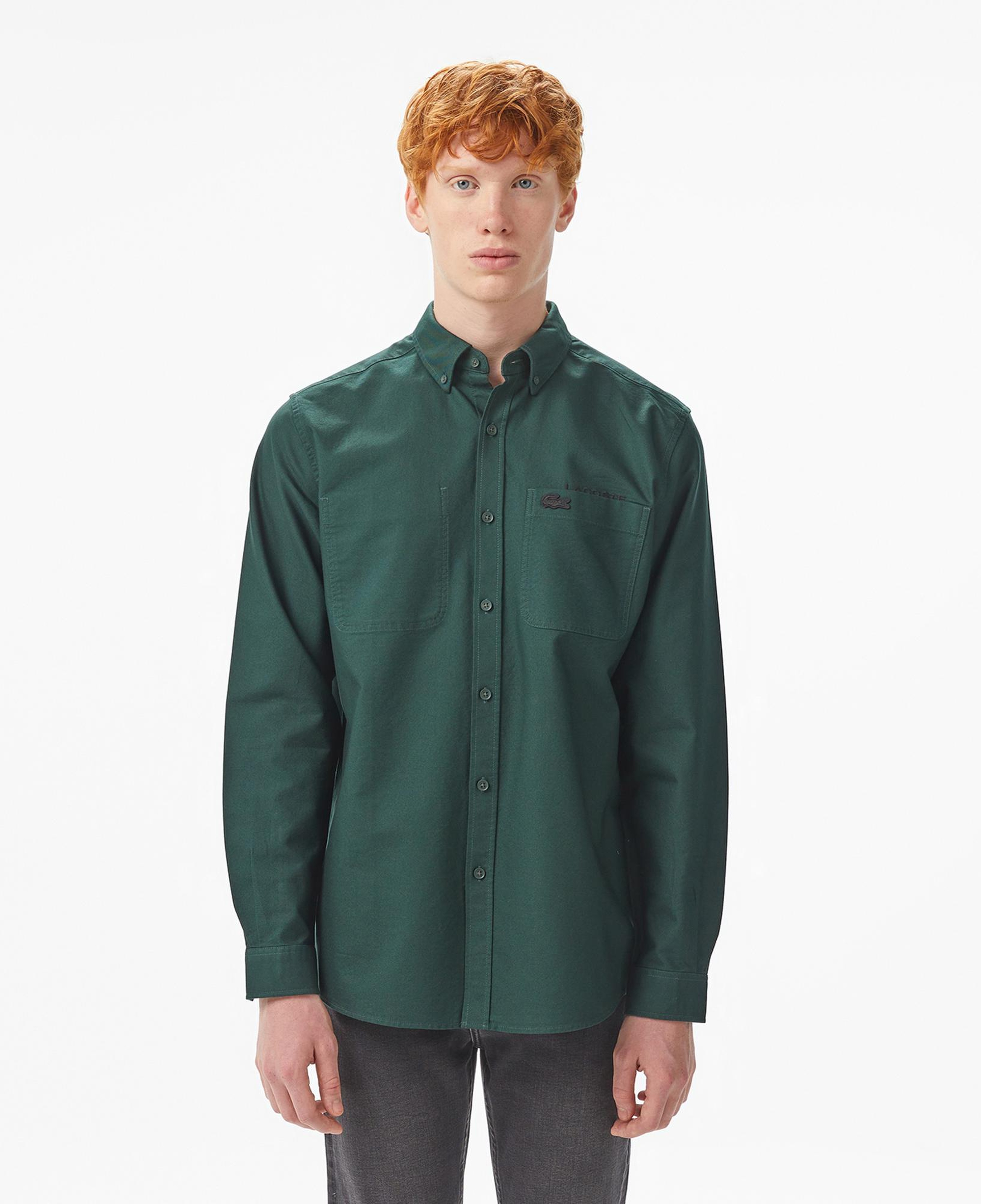 Lacoste Erkek Regular Fit Düğmeli Yaka Yeşil Gömlek