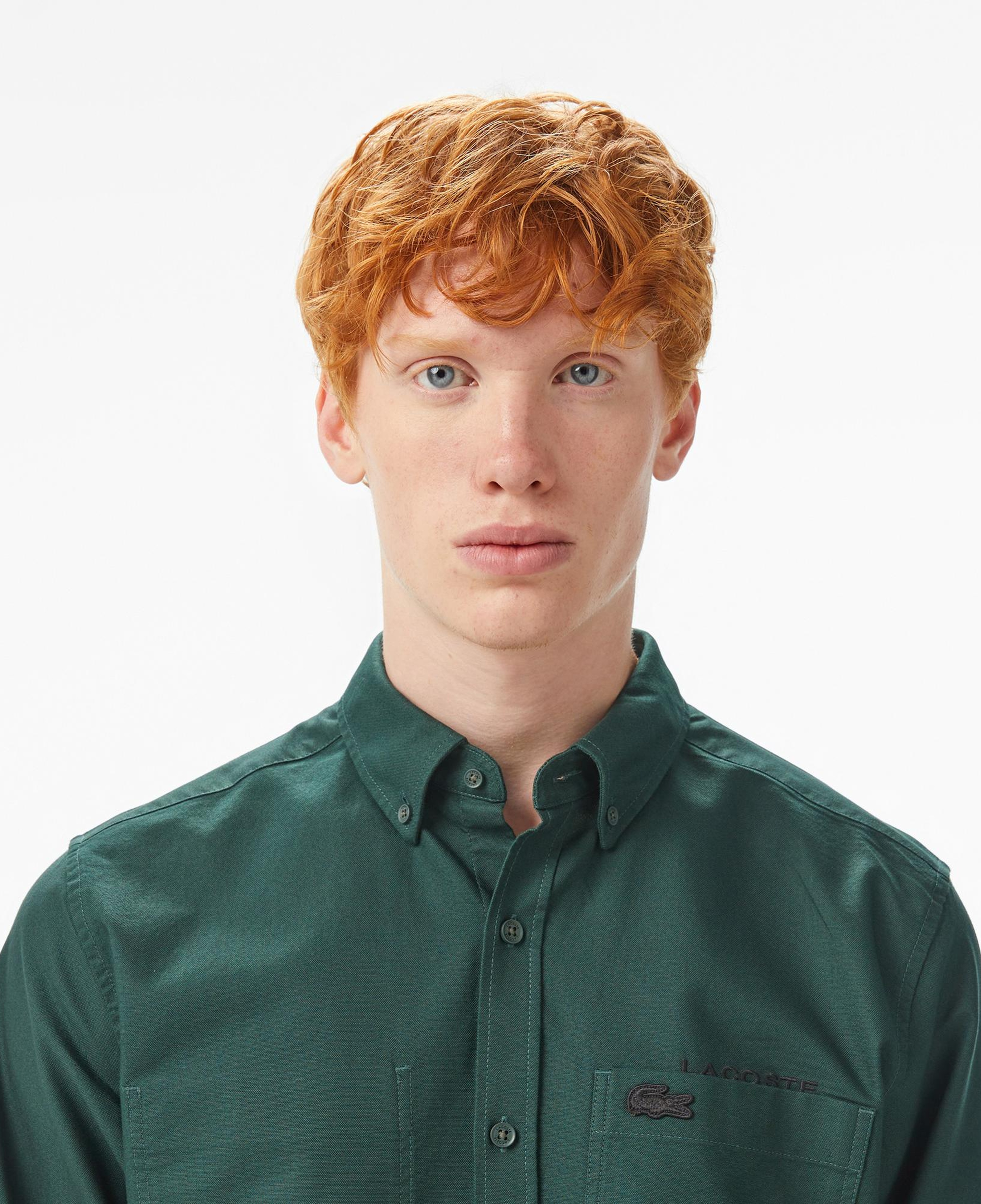 Lacoste Erkek Regular Fit Düğmeli Yaka Yeşil Gömlek