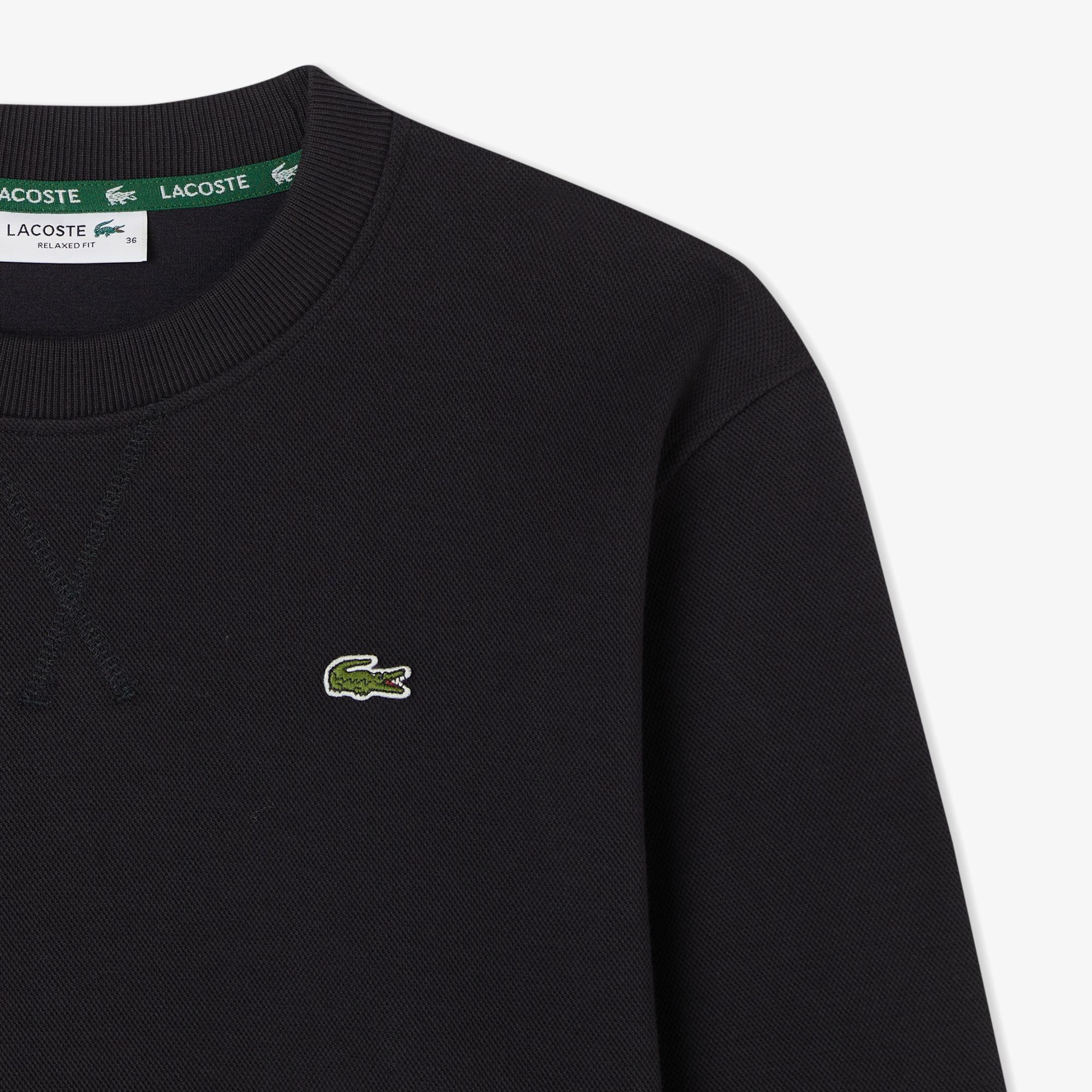 Lacoste Kadın Relaxed Fit Bisiklet Yaka Lacivert Sweatshirt