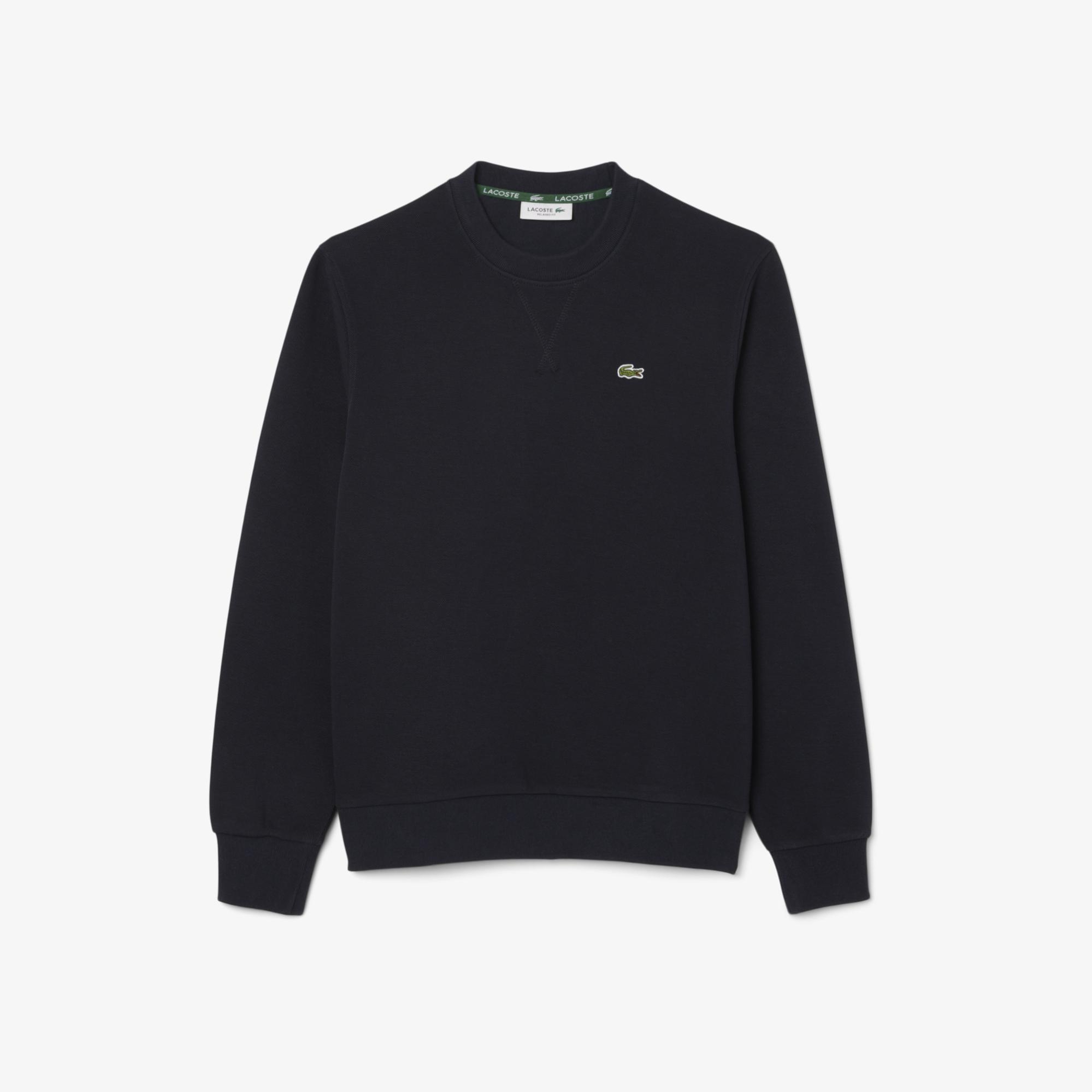 Lacoste Kadın Relaxed Fit Bisiklet Yaka Lacivert Sweatshirt
