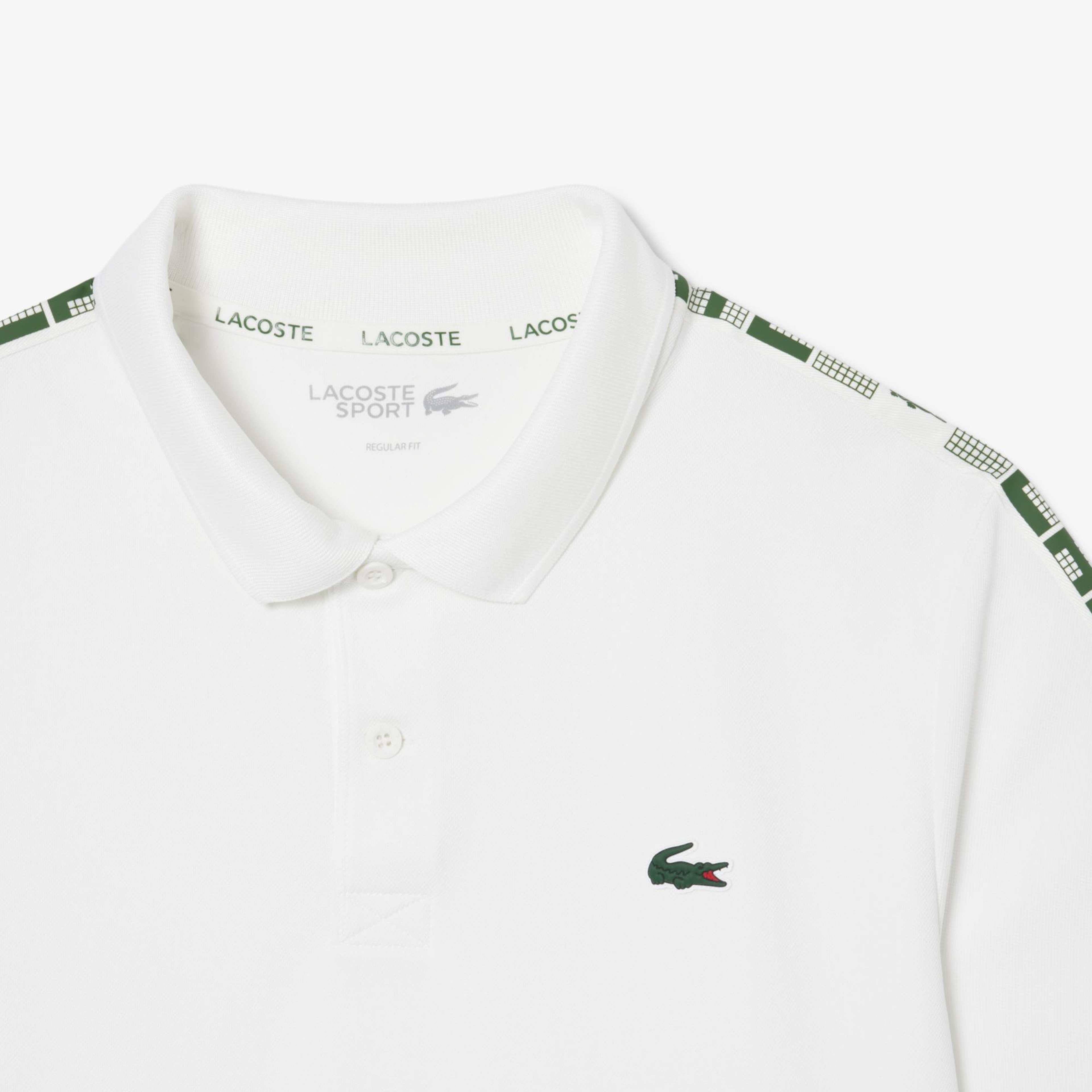 Lacoste Sport Erkek Regular Fit Baskılı Beyaz Polo
