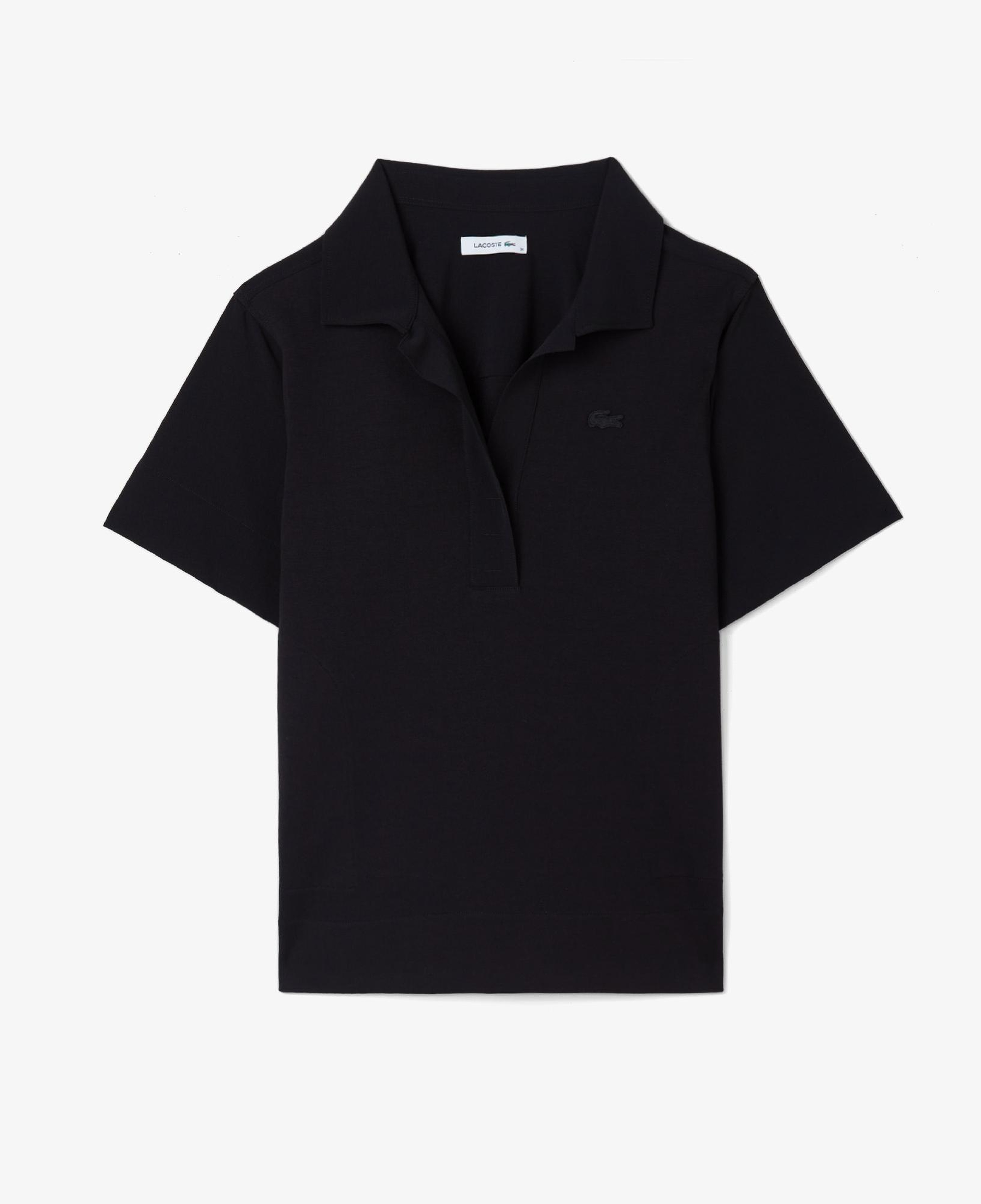 Lacoste Kadın Truvakar Kollu Siyah Polo