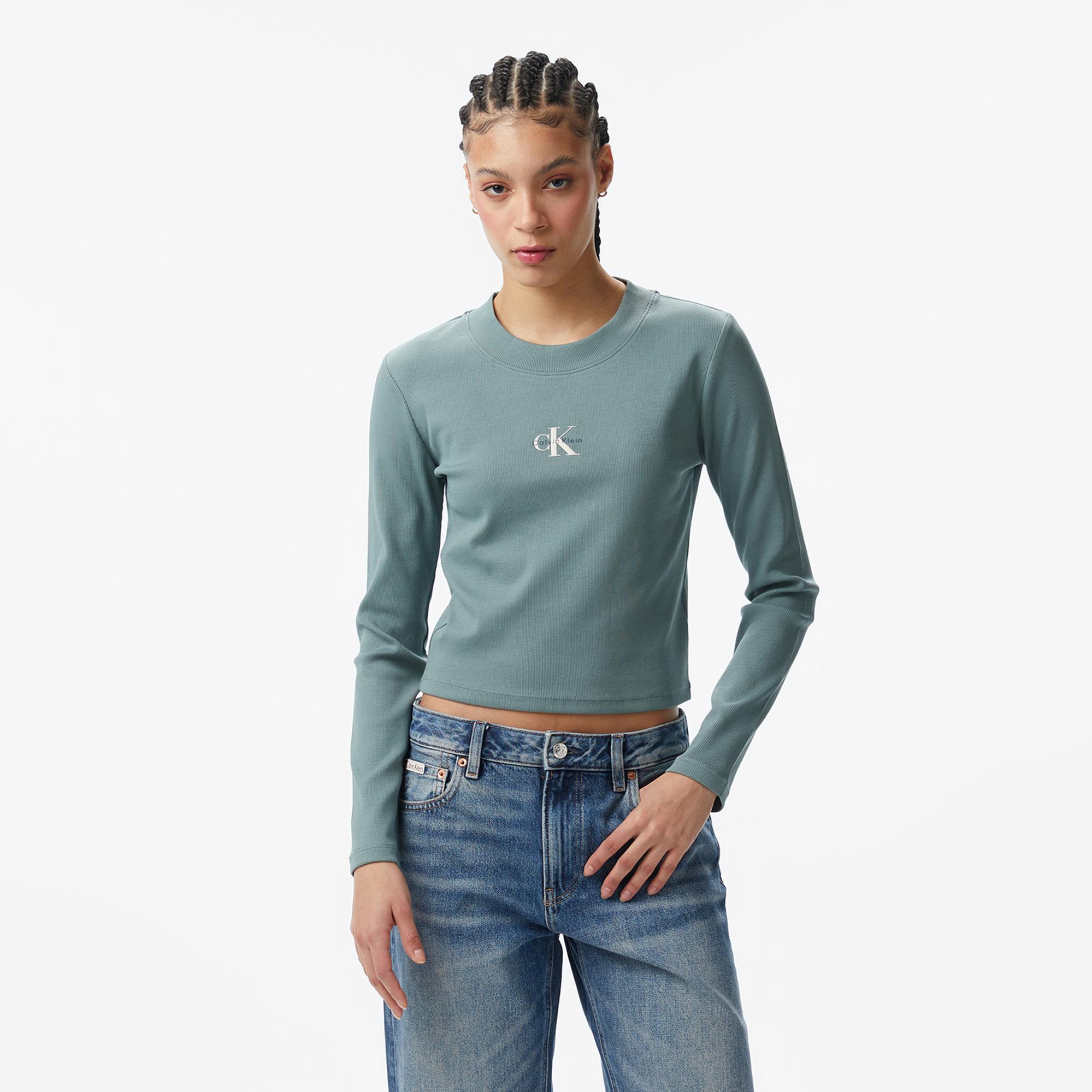 Calvin Klein Monologo Baby Kadın Gri T-Shirt