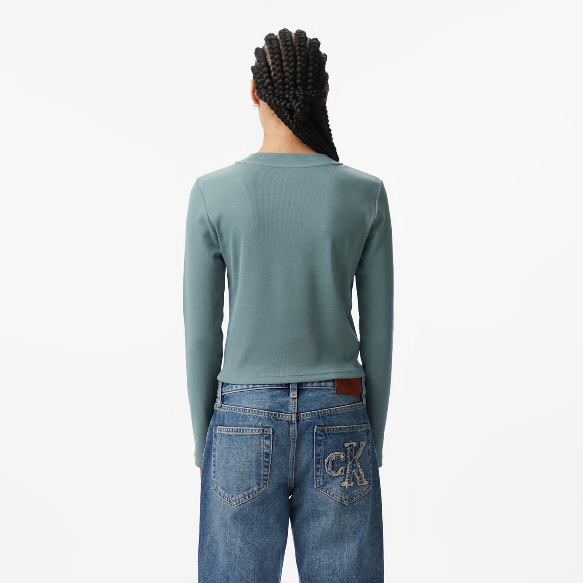 Calvin Klein Monologo Baby Kadın Gri T-Shirt