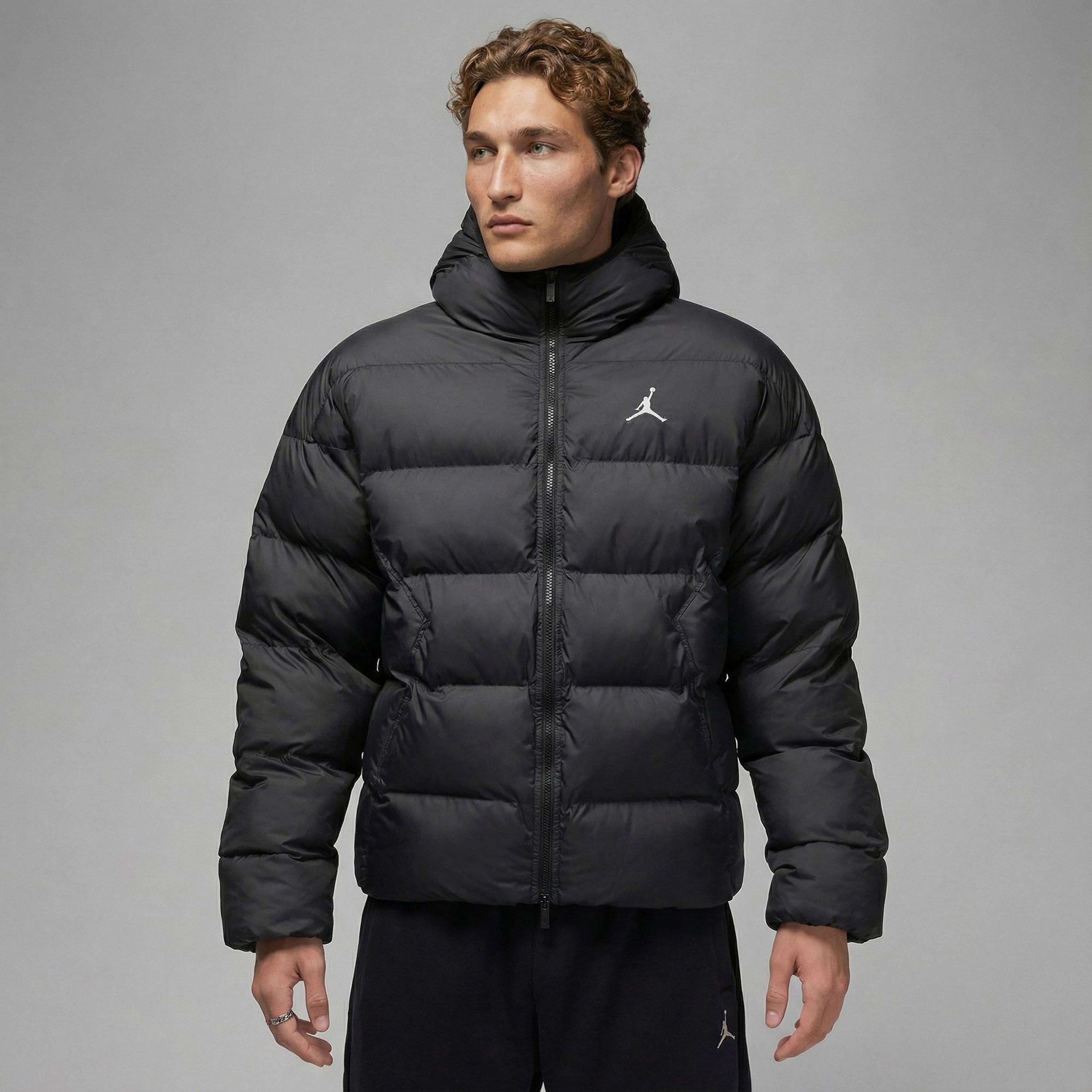 Jordan Brooklyn Puffer Erkek Siyah Mont