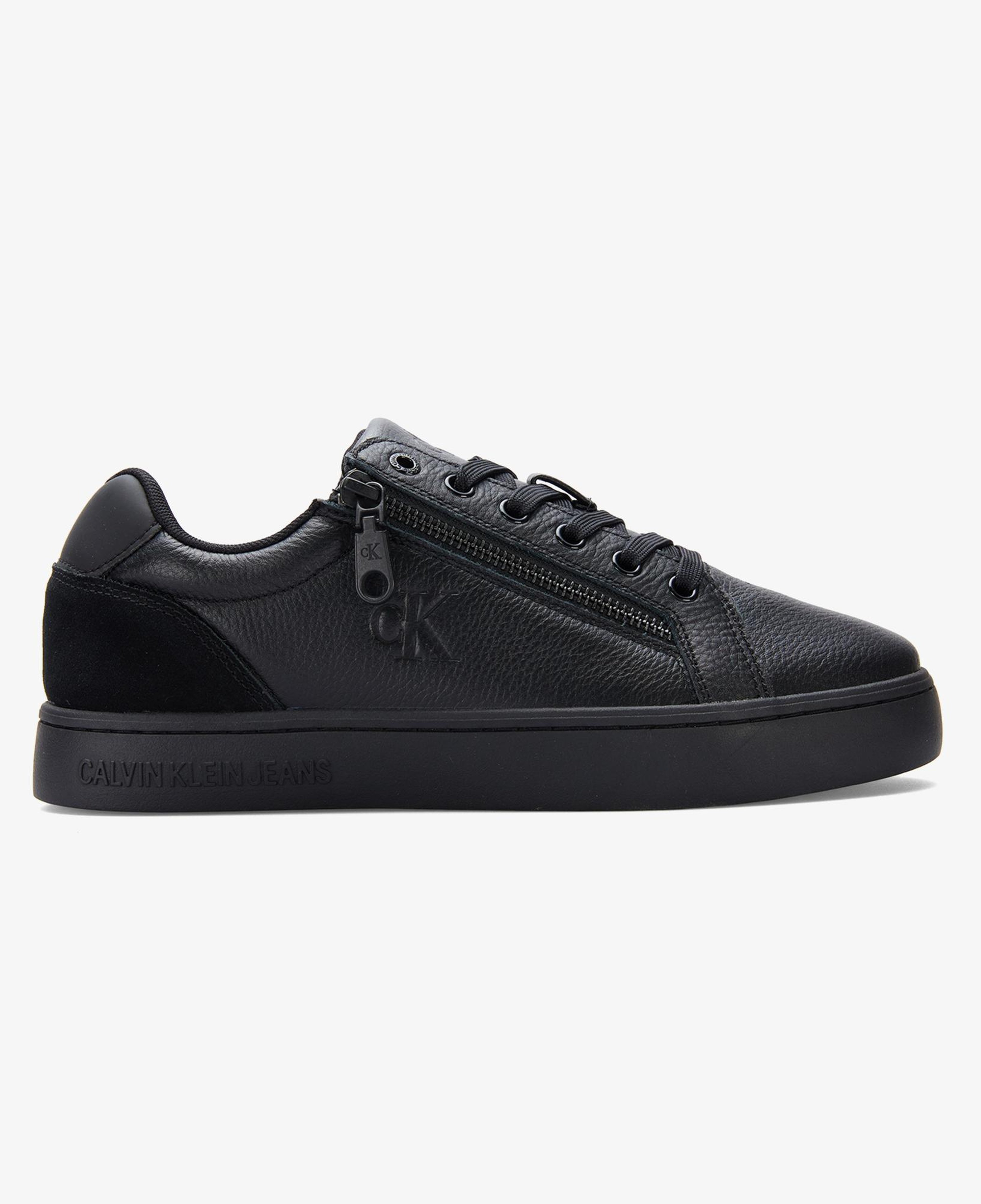 Calvin Klein Classic Cupsole Zip Low Erkek Siyah Sneaker