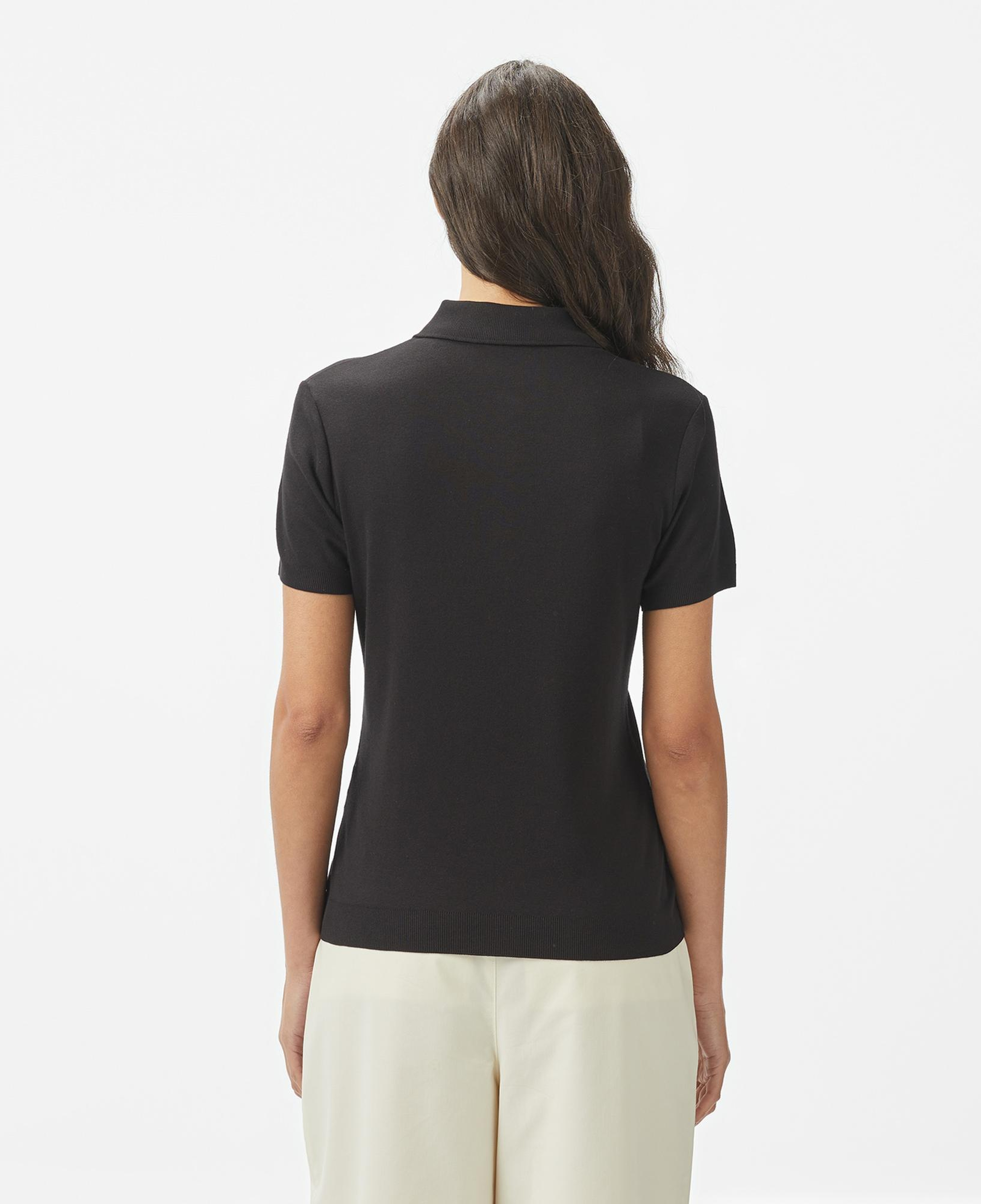 Nautica Kadın Siyah Regular Fit Polo Yaka T-Shirt